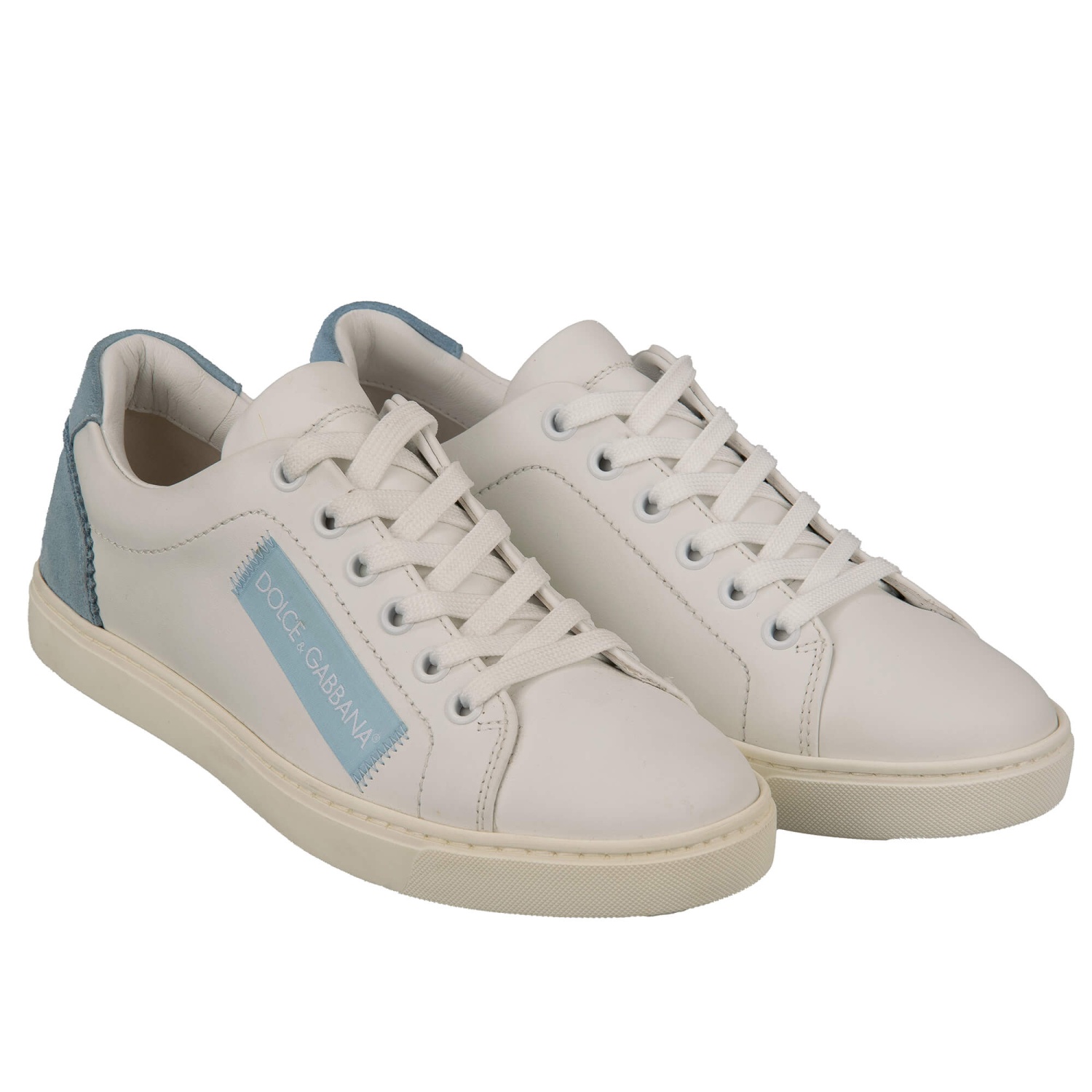 DOLCE & GABBANA DG Logo Patch Leather Suede Sneaker LONDON