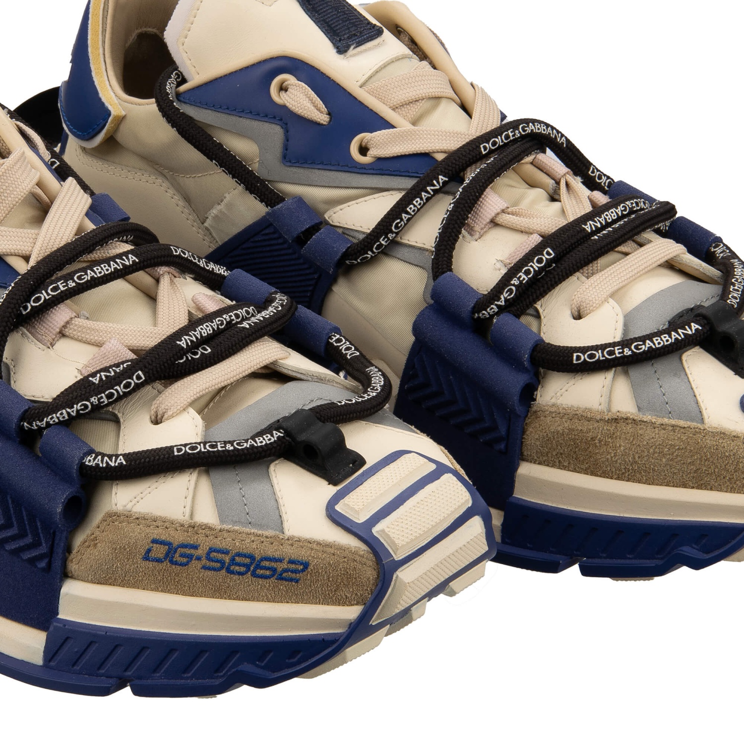 国内発送/送料関税込【DOLCE & GABBANA】 Braided Sneaker dolce & gabbana blue flared dress - Grey Sneakers with logo