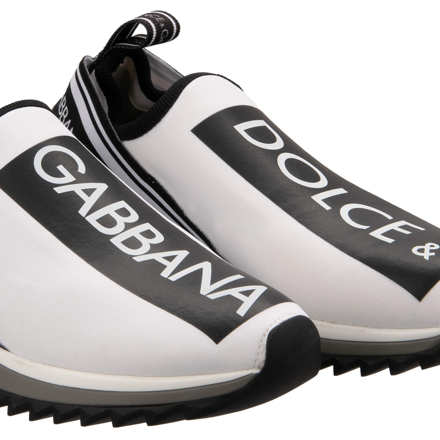 DOLCE & GABBANA DG Logo Stripes Slip-On Sneaker Shoes