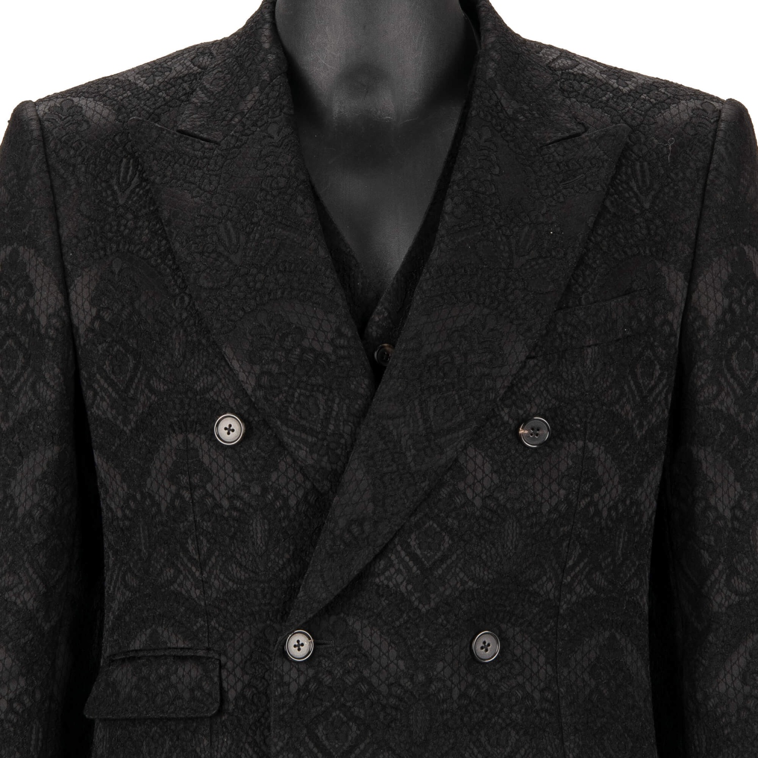 DOLCE & GABBANA Floral Jacquard Jacket Suit Waistcoat Pants