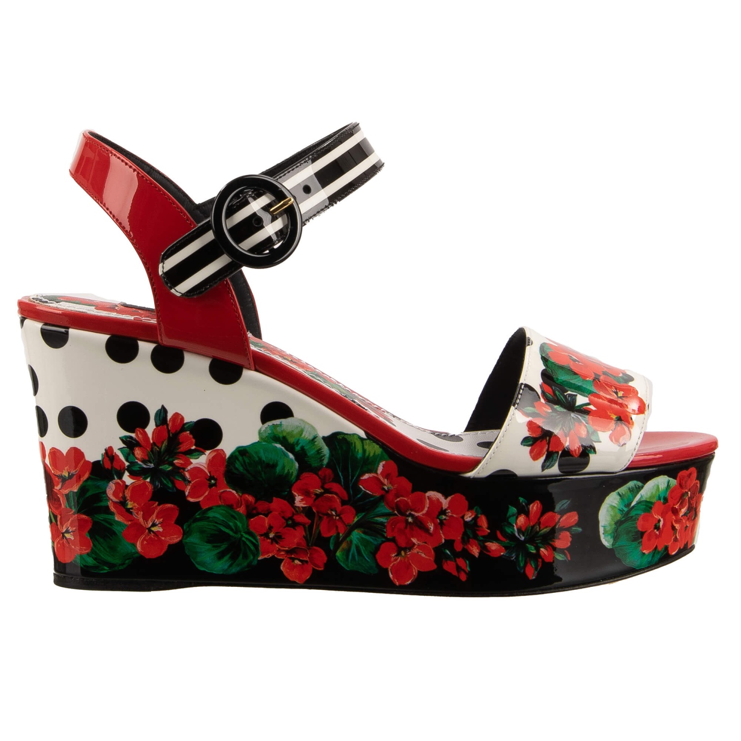 靴 Dolce&Gabbana Flower Motif Sandals DOLCE-GABBANA-Geranium-Flower-