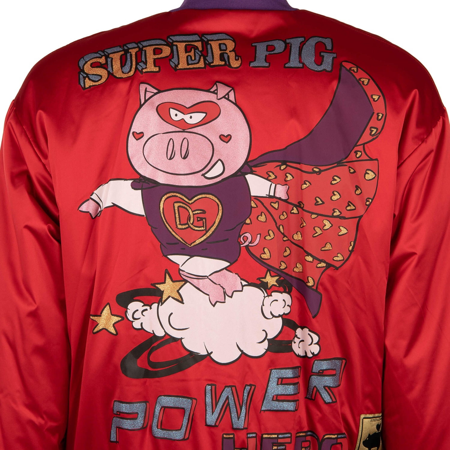 Dolce & Gabbana DGロゴ ハート ジップ フーディー パーカー DOLCE & GABBANA Glitter Heart Super Pig Printed Bomber