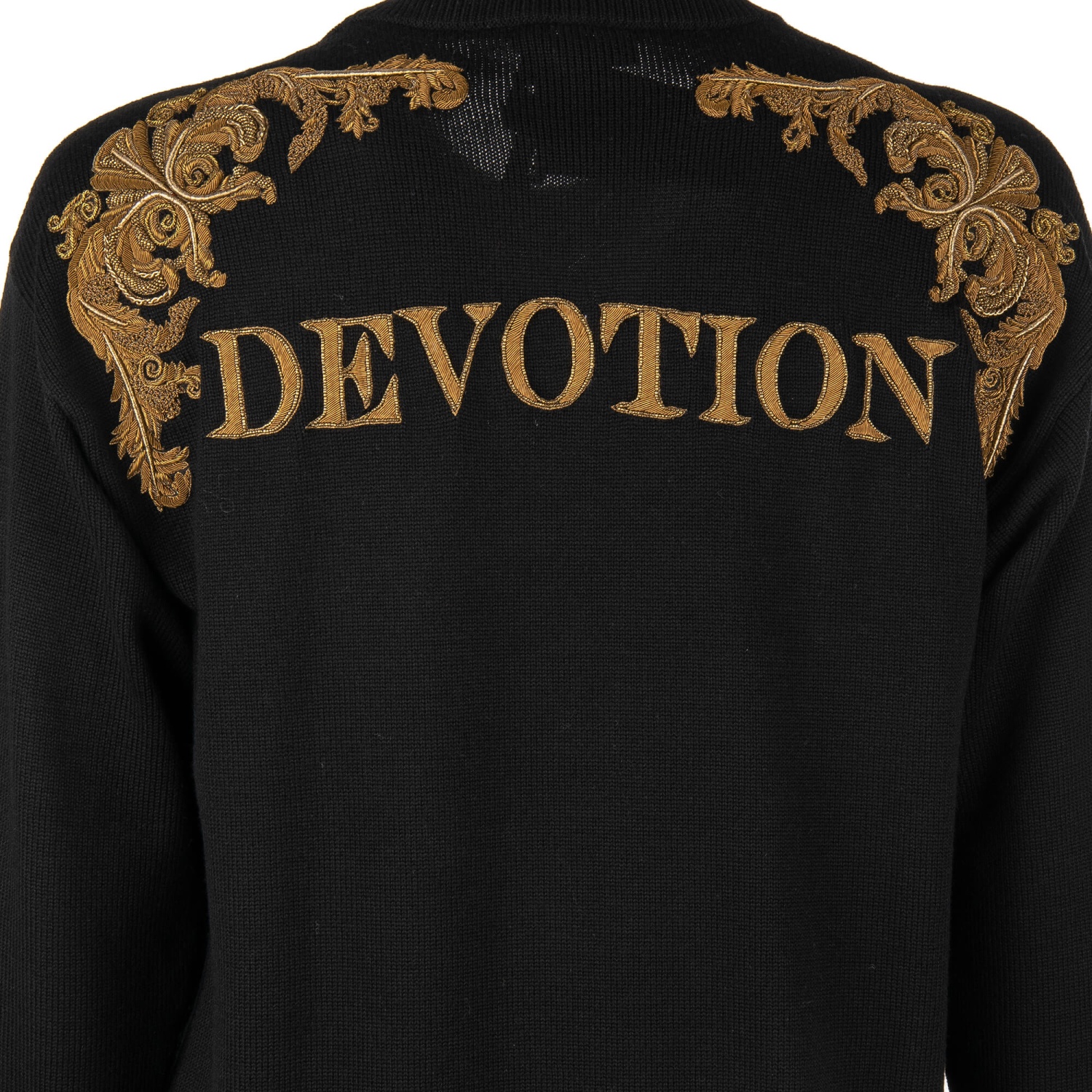 Dolce & Gabbana 黒パーカー ハート刺繍 DOLCE & GABBANA Cotton T-Shirt DG Baroque Logo Black Gold