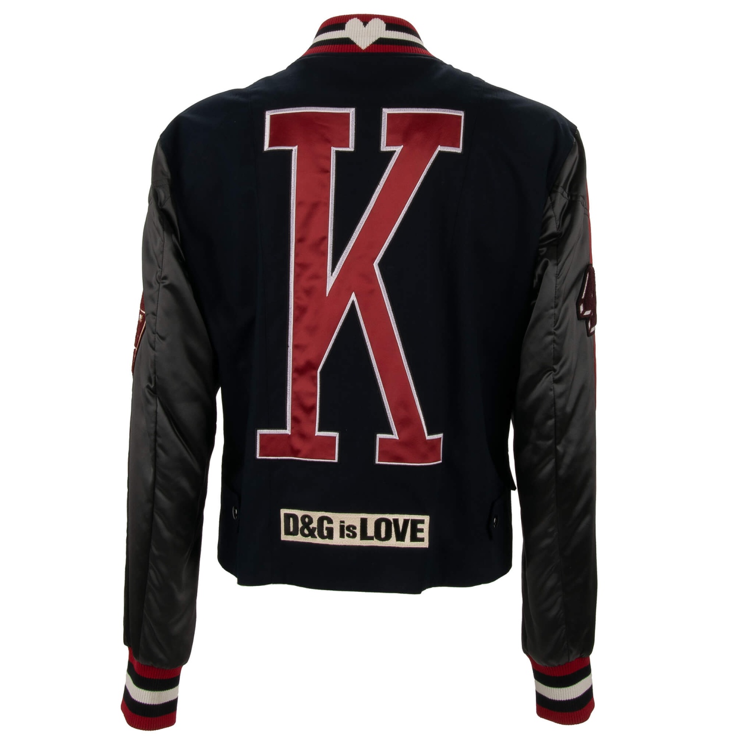 DOLCE & GABBANA King Logo Embroidery Varsity College Jacket DOLCE & GABBANA King Logo Embroidery Varsity College Jacket