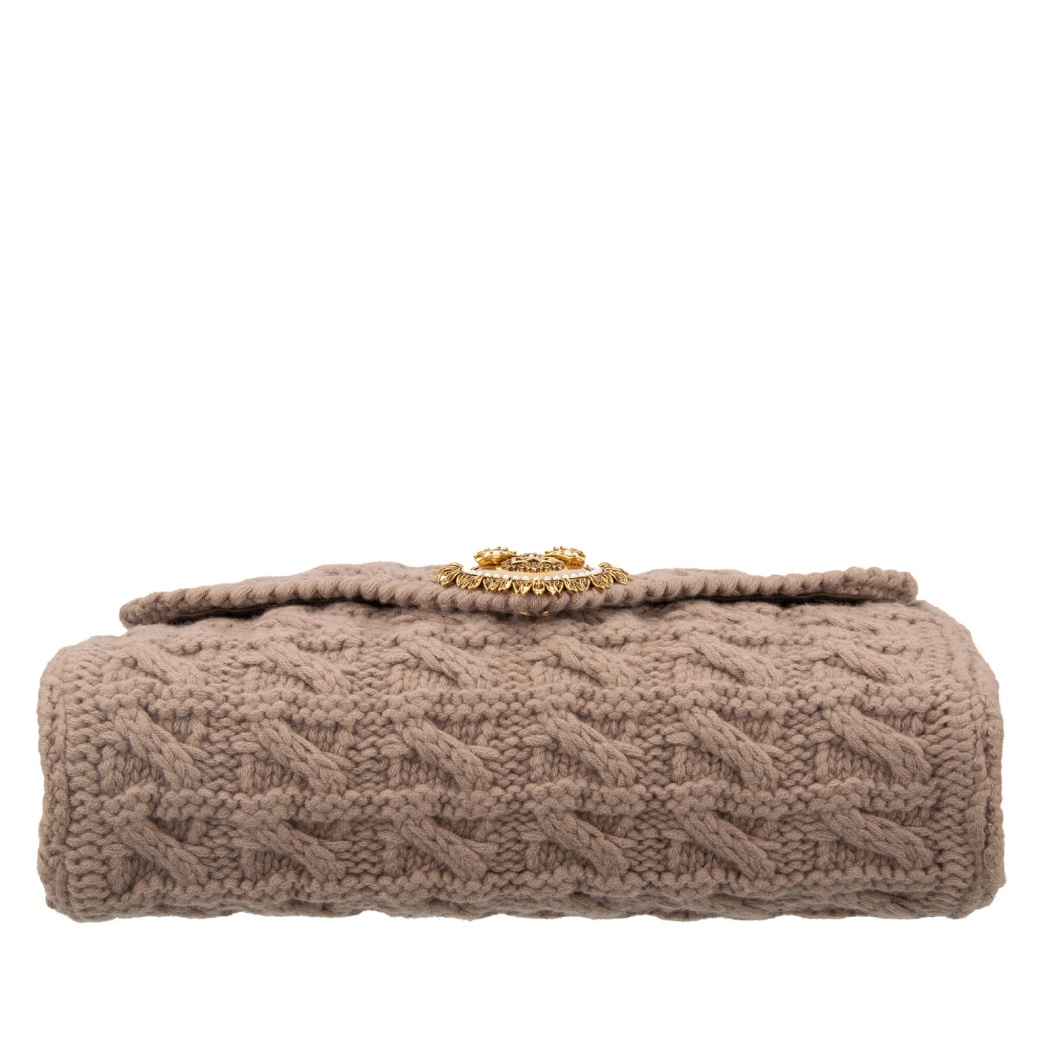 DOLCE & GABBANA Knitted Wool Crossbody Shoulder Bag DEVOTION