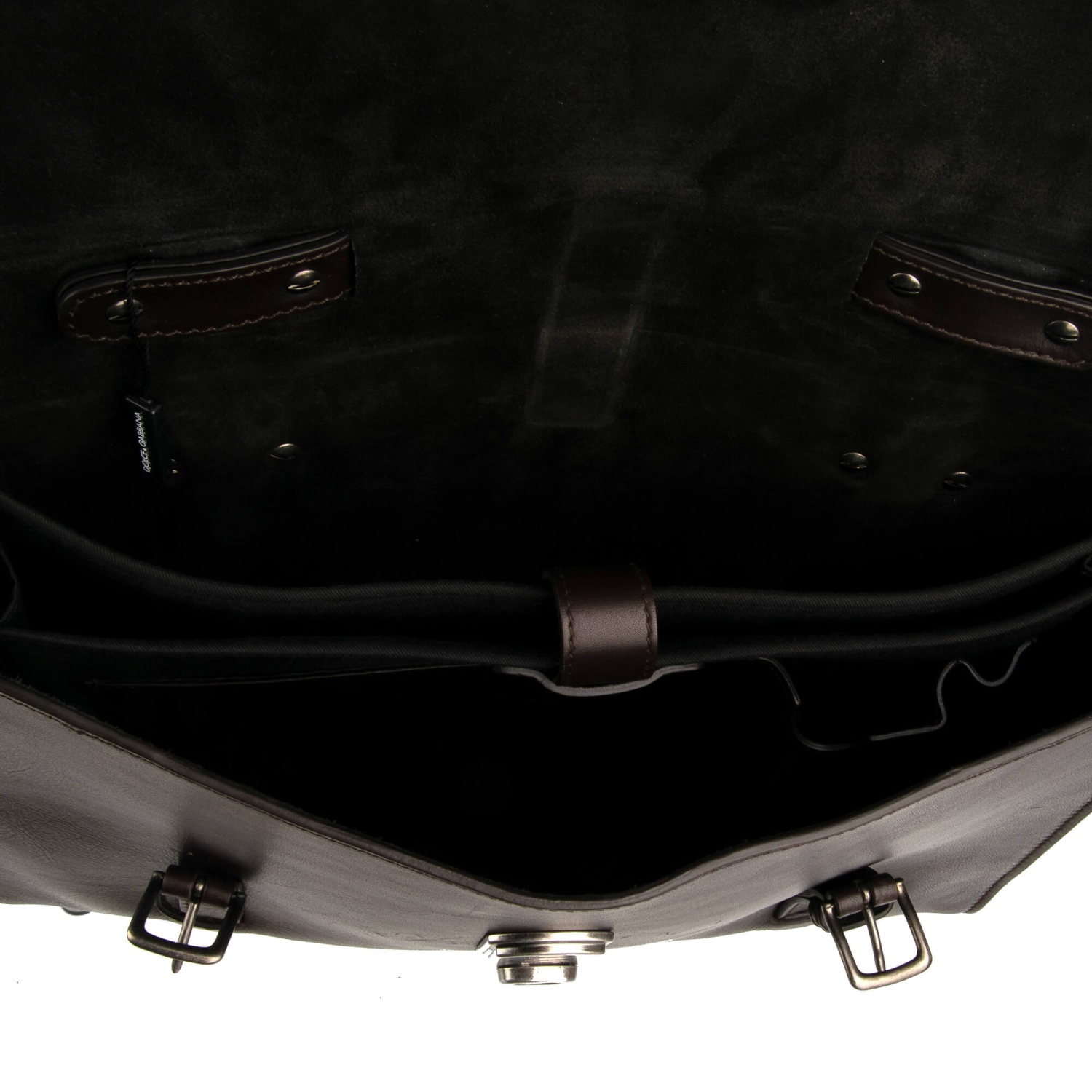 DOLCE & GABBANA Leather Business Briefcase Crossbody Strap DOLCE & GABBANA Leather Business Briefcase Crossbody Strap