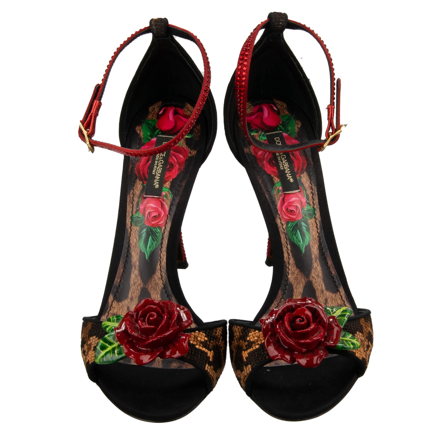 DOLCE & GABBANA●Keira ローズ付きサテンハイヒールサンダル DOLCE & GABBANA○Keira ローズ付きサテンハイヒールサンダル
