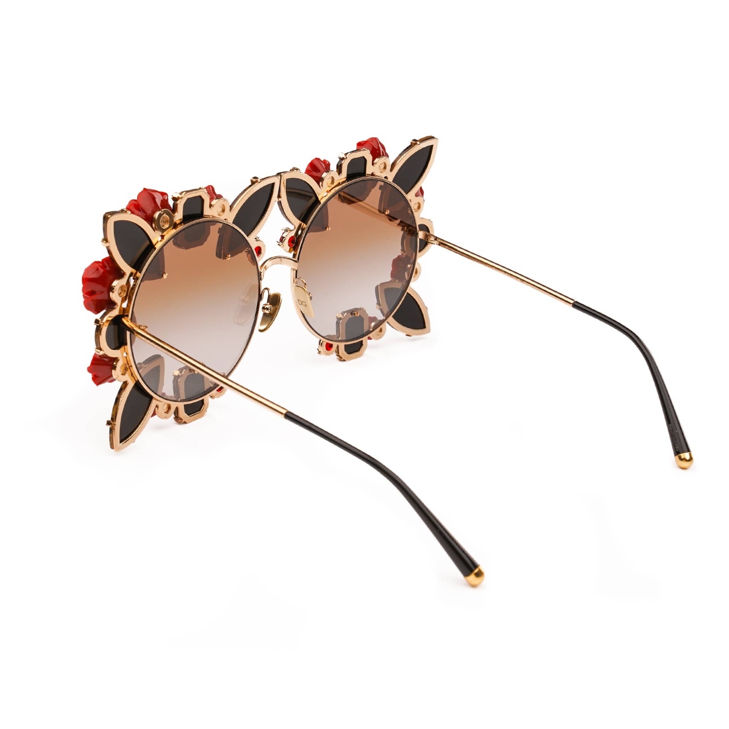 Dolce & Gabbana Red Leopard Sunglasses DOLCE & GABBANA Leopard Rose Crystal Oversize Sunglasses Red  main image 4
