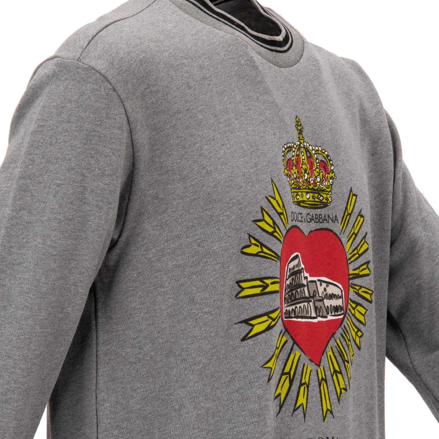 DOLCE & GABBANA Logo Crown Heart Sweatshirt Sweater Milano