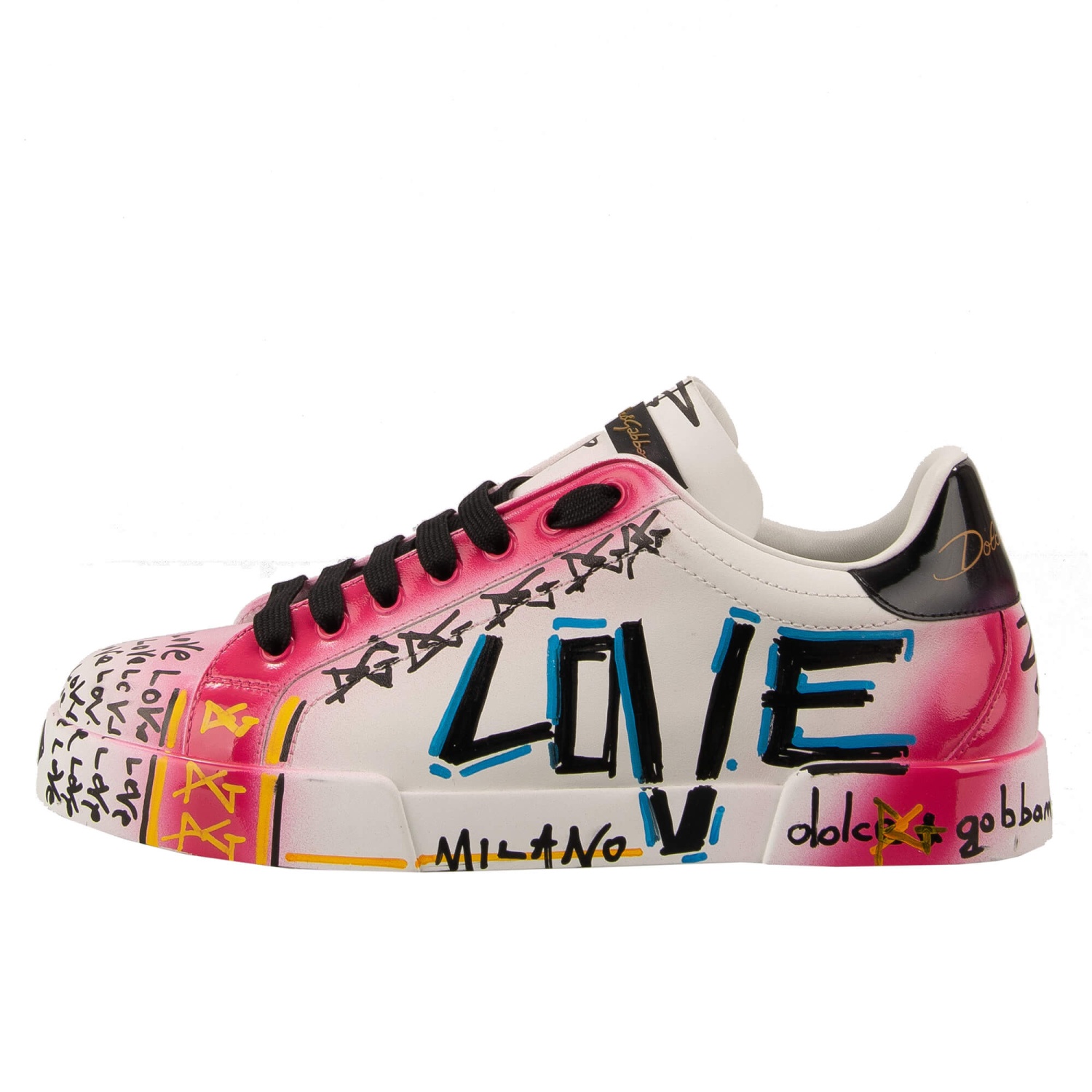 Dolce & Gabbana ブランドロゴ スニーカー ピンク Dolce & Gabbana ピンクのレザー Daymaster スニーカー