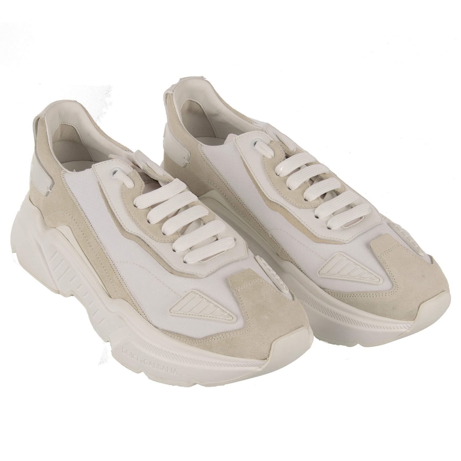 【関税負担】 DOLCE&GABBANA DAYMASTER SNEAKERS Mixed-material Daymaster sneakers in White for Women