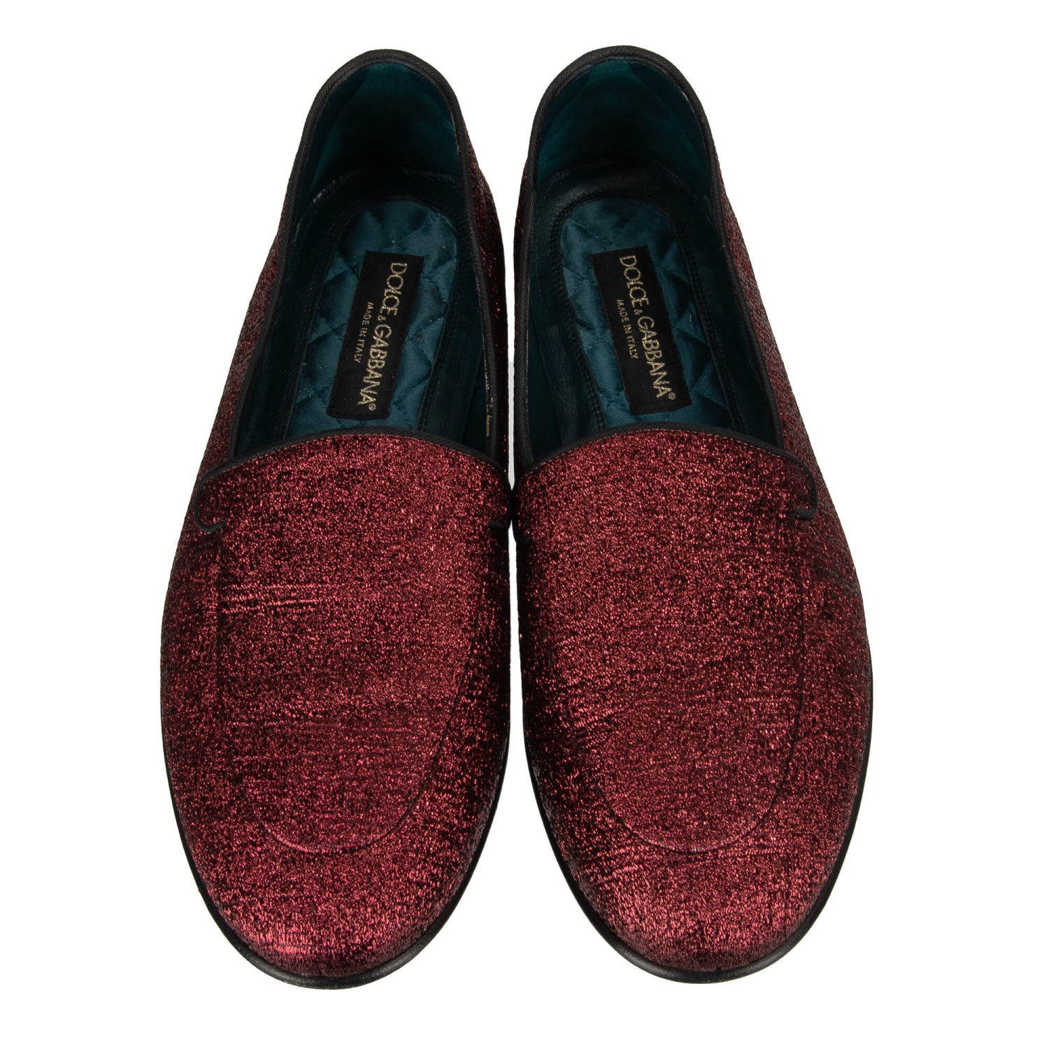 DOLCE & GABBANA Glitter Lurex DG Logo Loafer Schuhe YOUNG POPE