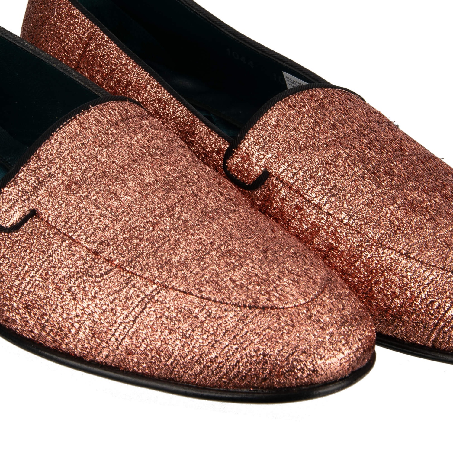 DOLCE & GABBANA Lurex Glitter Loafer Shoes YOUNG POPE Pink  display picture 2