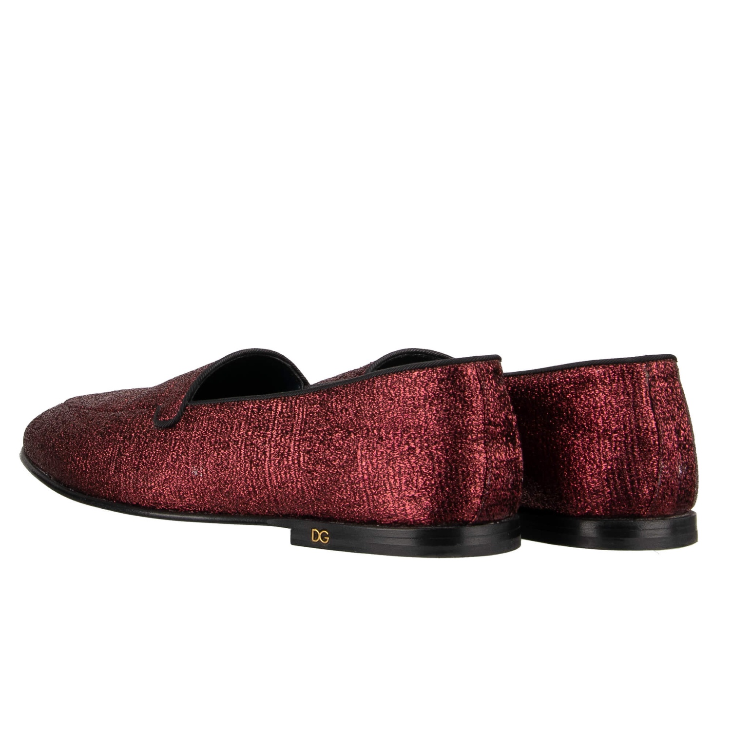DOLCE & GABBANA Glitter Lurex DG Logo Loafer Schuhe YOUNG POPE