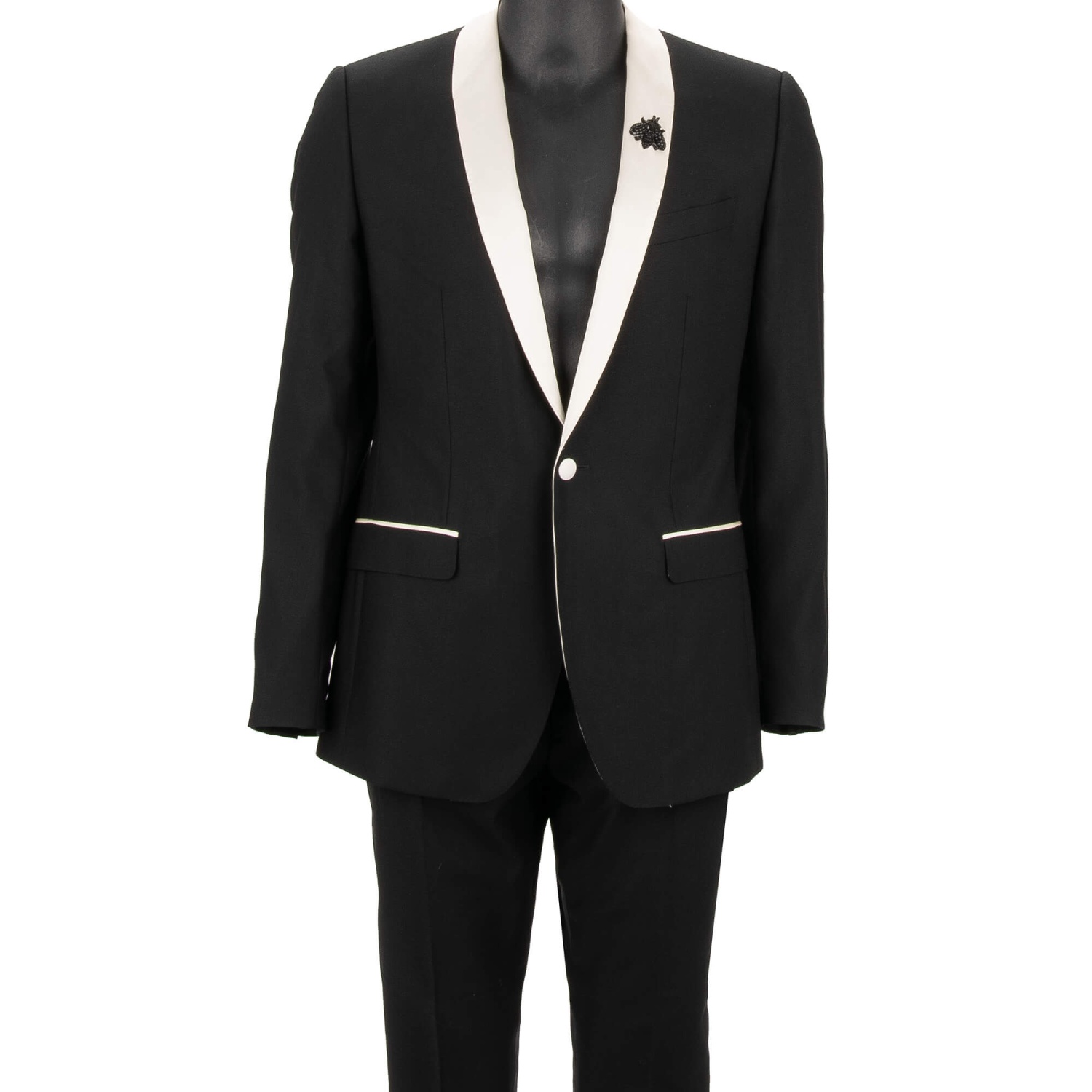 お手軽価格で贈りやすい & DOLCE GABBANA Jacket Suit Wool Silk Bee Crystal MARTINI ジャケット・アウター