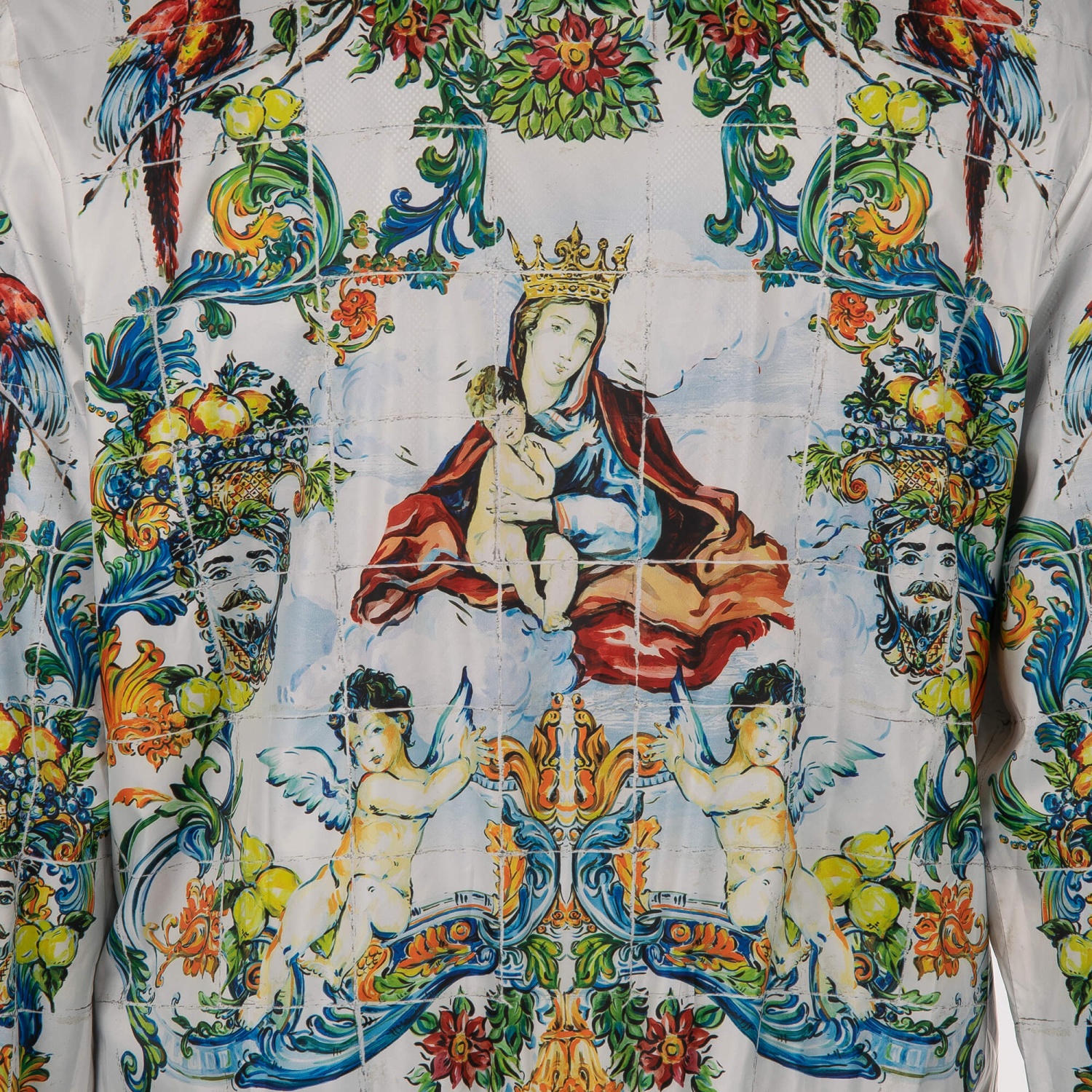 【関税＆送料込み】Dolce & Gabbana 'Maiolica' Printed Vest DOLCE & GABBANA Majolica Baroque Printed Bomber Jacket