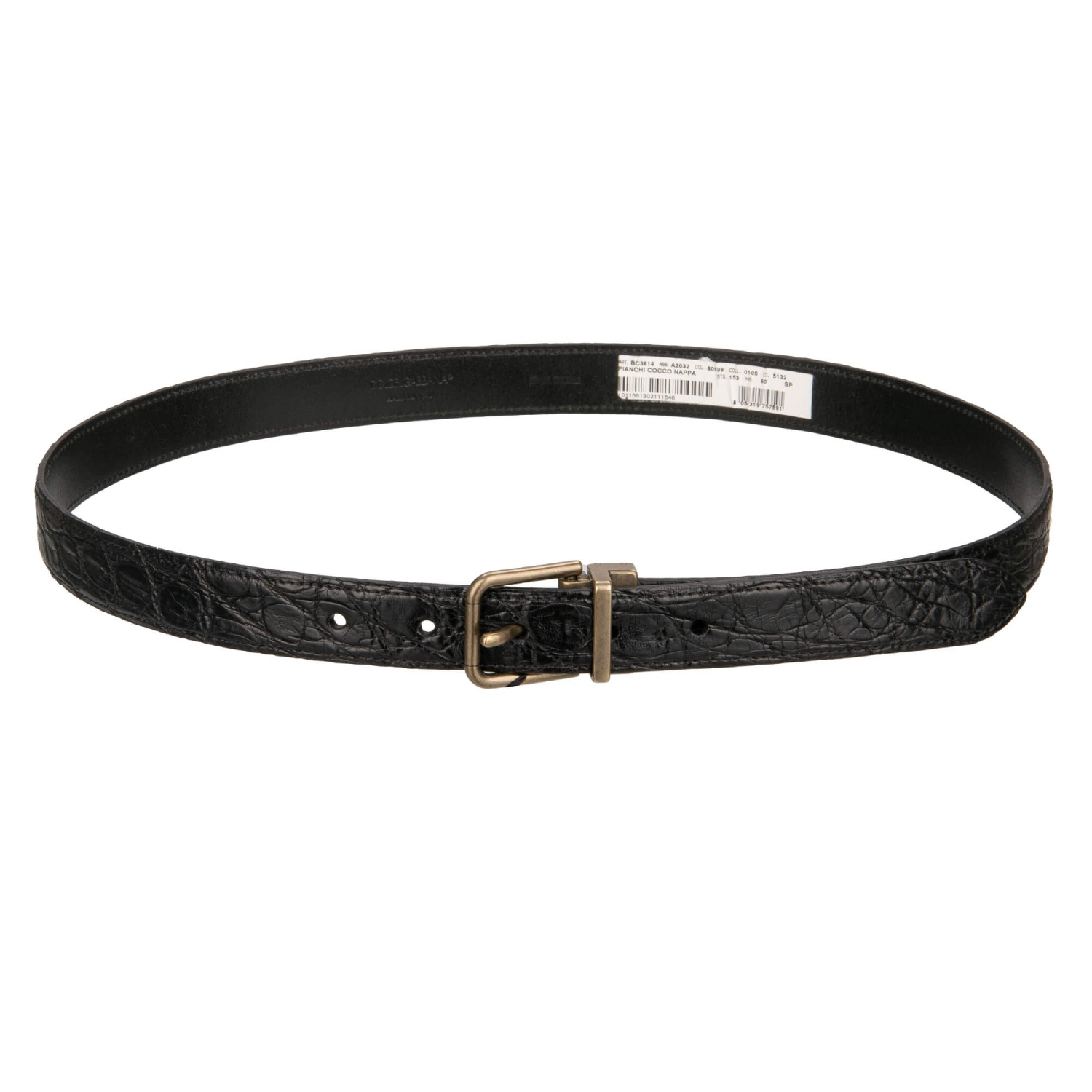Dolce & Gabbana Black Leather crocodile women belt Dolce and Gabbana Leather Belt | Authentic Belts on Sale  main image 3