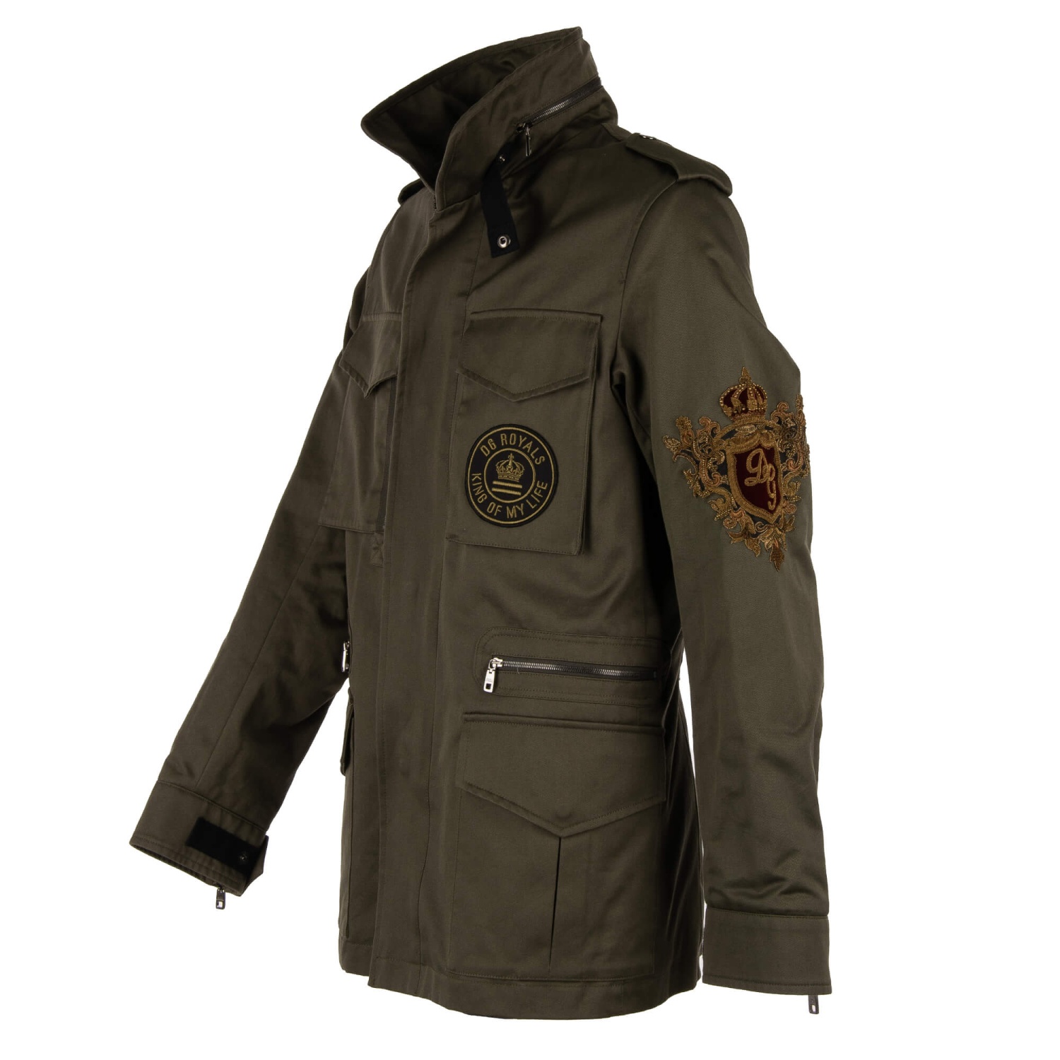 Dolce & Gabbana Military Canvas Parka Jacket Dg Love Logo