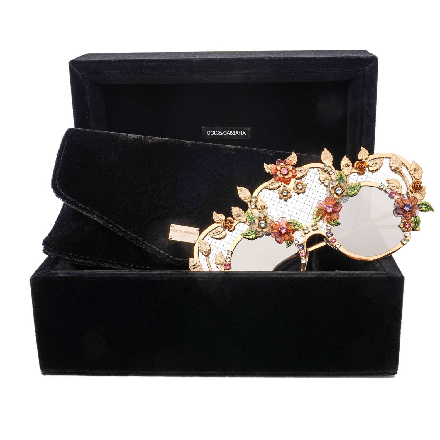 DOLCE & GABBANA Mirror Crystal Baroque Rose Flower DOLCE & GABBANA Mirror Crystal Baroque Rose Flower