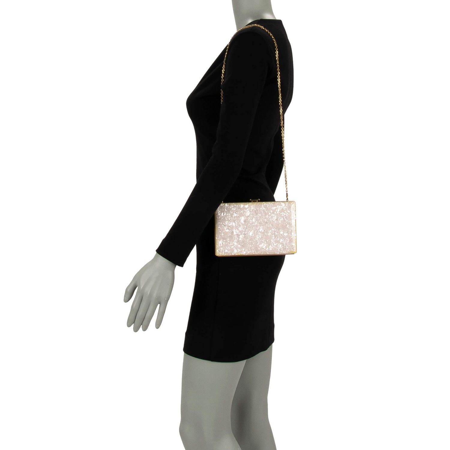 DOLCE & GABBANA Mother Of Pearl PVC Clutch Bag Wallet with