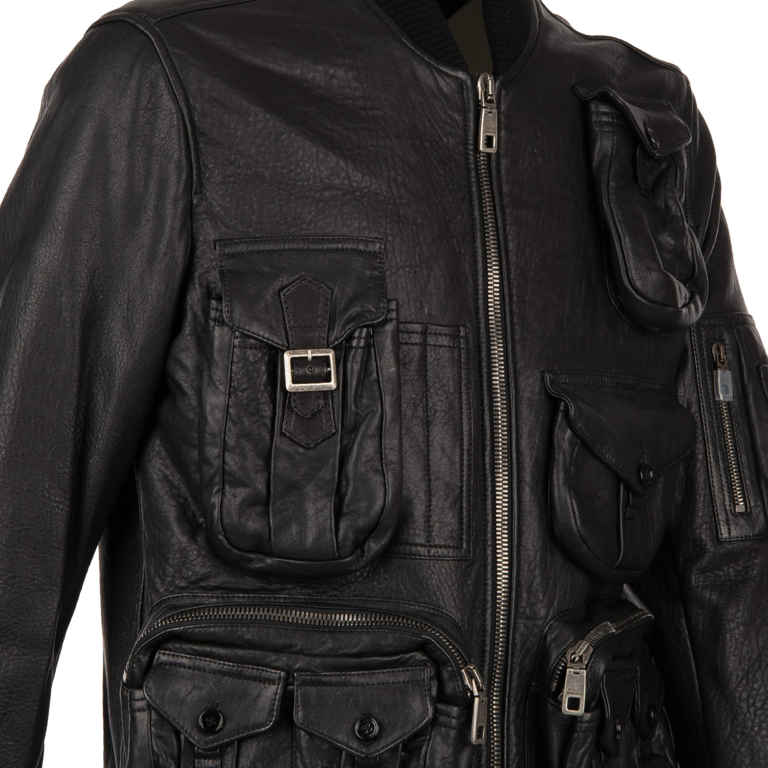 DOLCE & GABBANA $7.500 Multi-Pocket Utility Military Leather