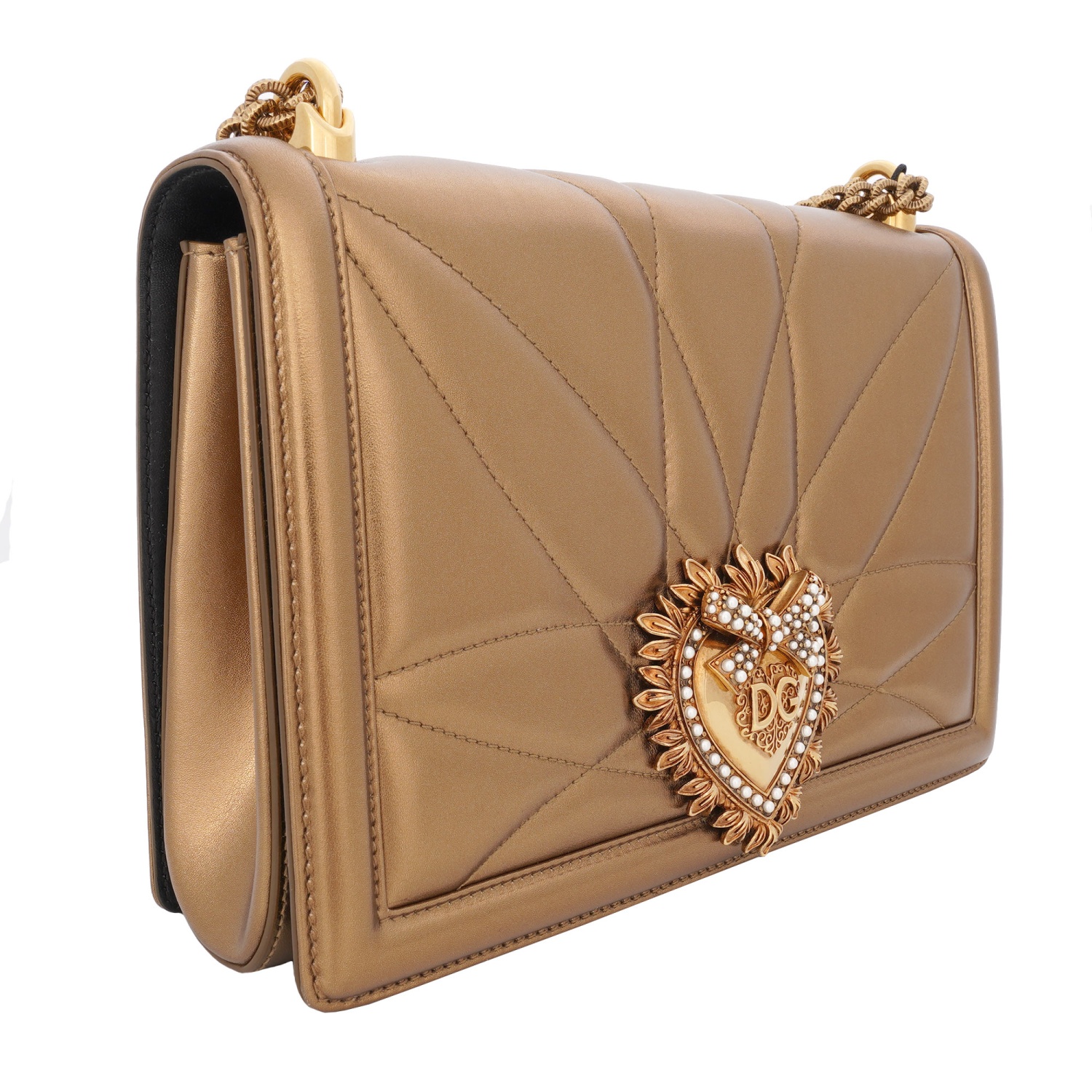 DOLCE & GABBANA Nappa Leather Crossbody Shoulder Bag