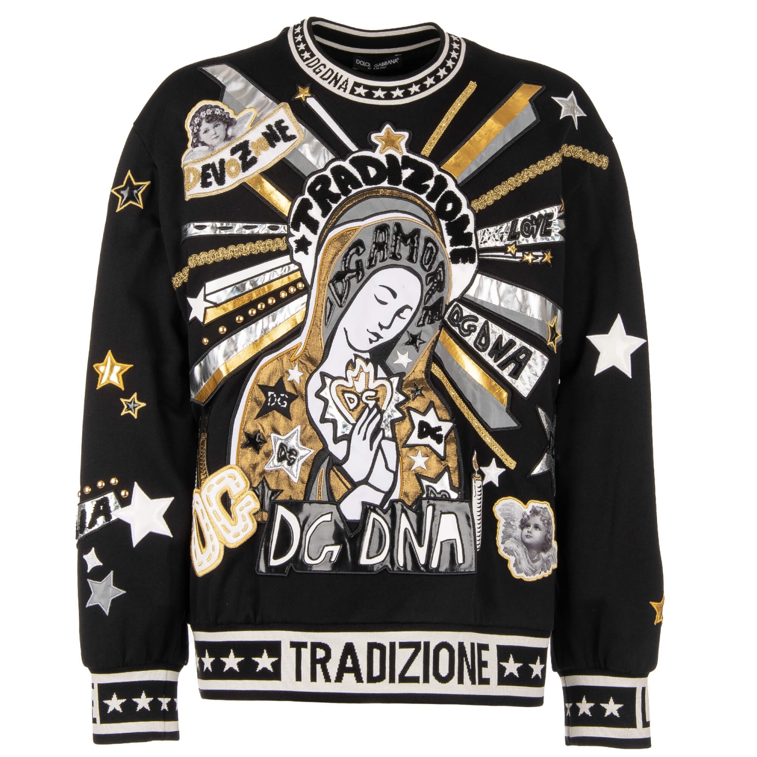 信頼も高い & DOLCE GABBANA DNA DG Tradizione Stars Maria Oversize トレーナー/スウェット
