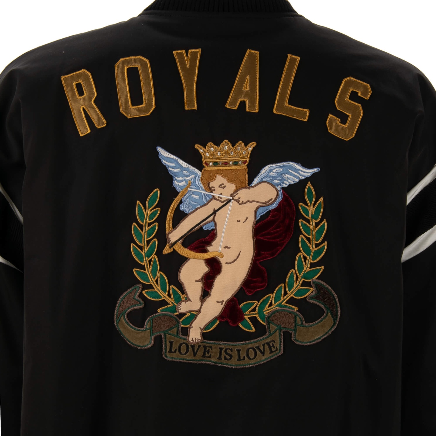 DOLCE & GABBANA Oversize Royal Varsity Bomber Jacket Logo DOLCE & GABBANA Oversize Royal Varsity Bomber Jacket Logo