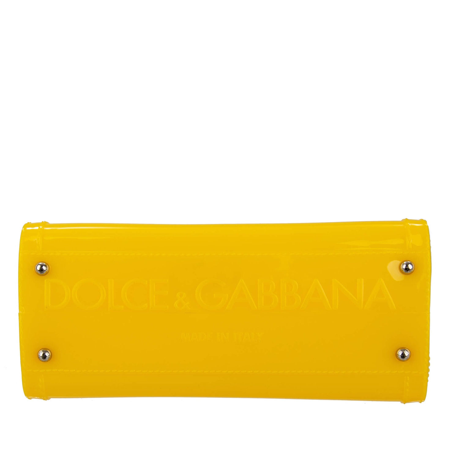 DOLCE & GABBANA PVC Tote Shoulder Bag SICILY Embroidered