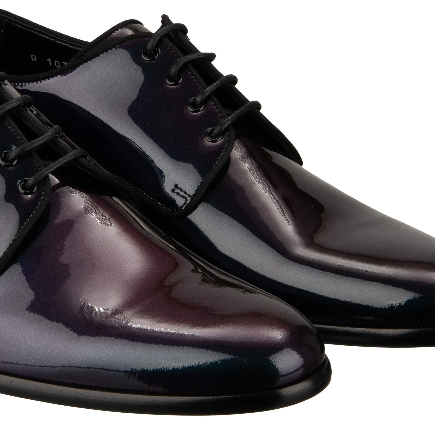 DOLCE & GABBANA Patent Leather Derby Shoes RAFFAELLO Purple  display picture 2