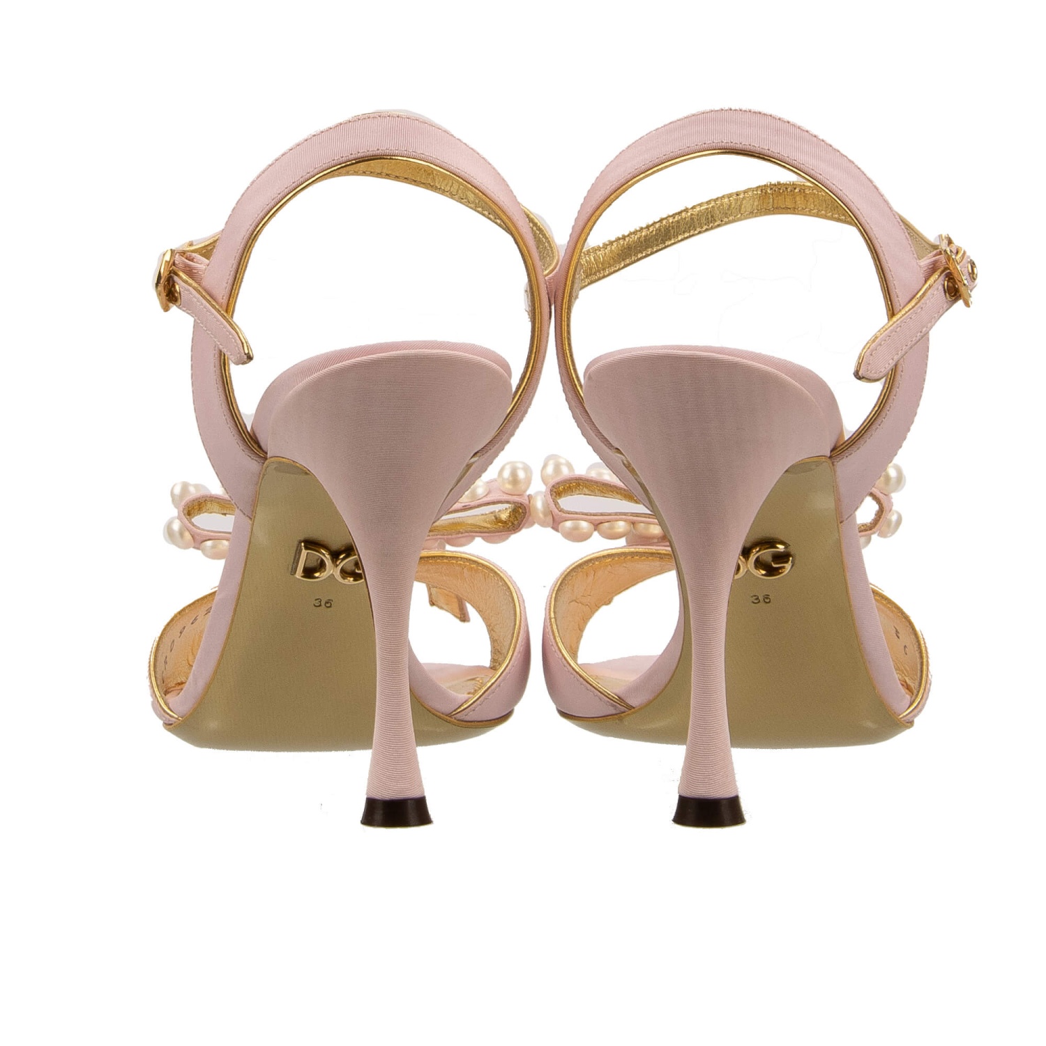 Dolce&Gabbana ピンク パフスリッパ ゴールドヒール Dolce&Gabbana ピンク パフスリッパ ゴールドヒール （10/1(金