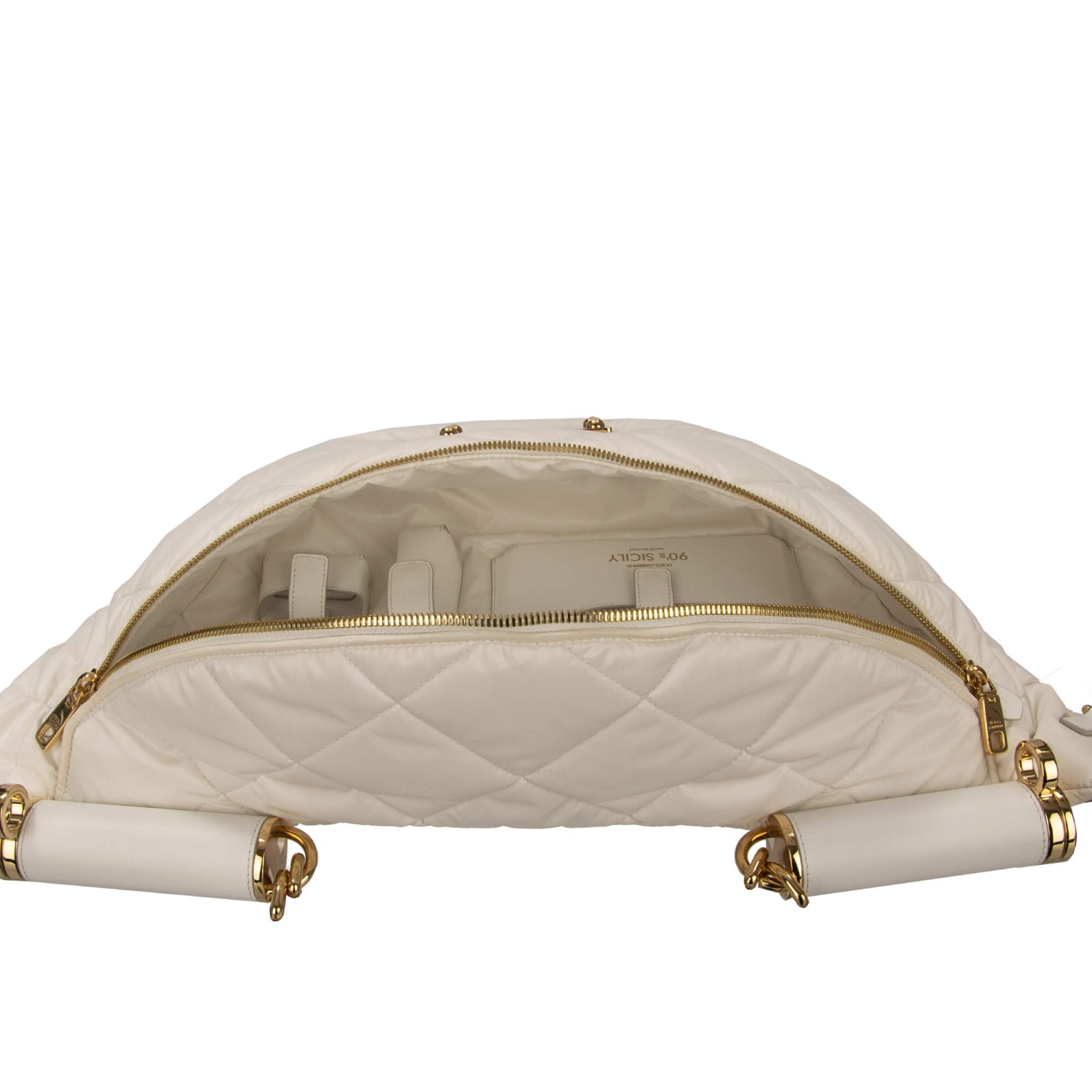DOLCE & GABBANA Quilted Down Filled Crossbody Shoulder Bag