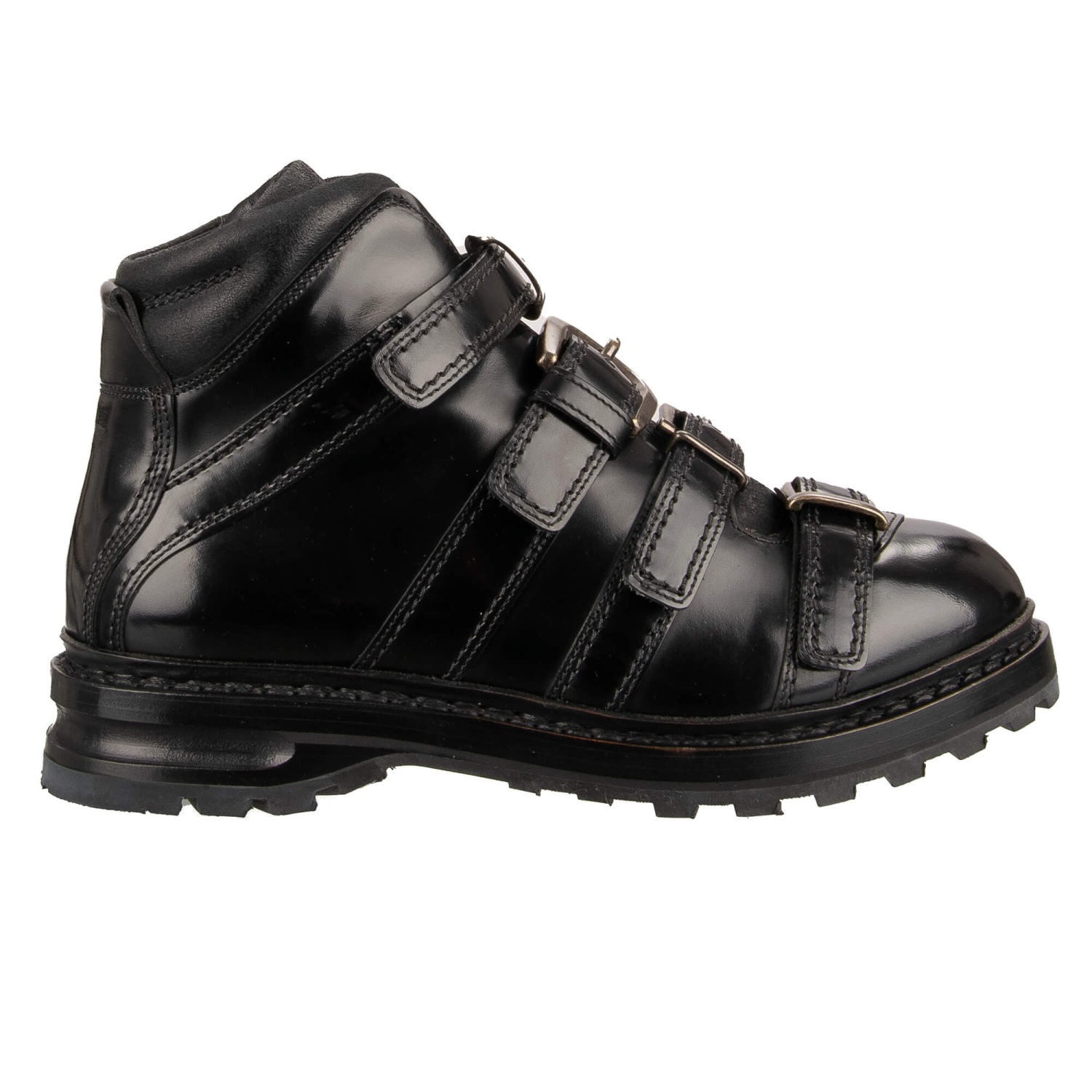 DOLCE & GABBANA RUNWAY CORTINA SABATON ANKLE BOOT DOLCE & GABBANA Runway Buckle Leather Boots Shoes CORTINA  main image 2