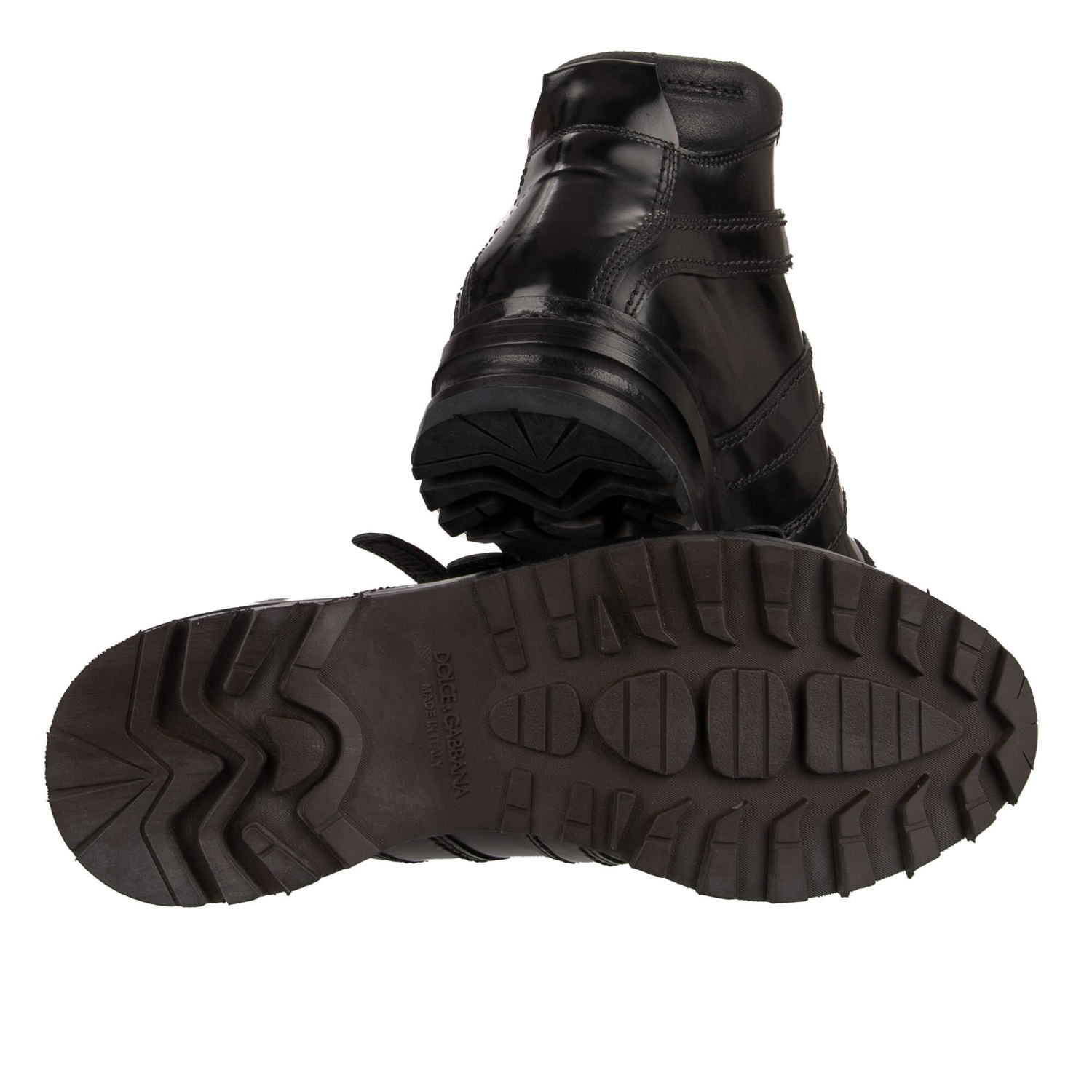 DOLCE & GABBANA Runway Buckle Leather Boots Shoes CORTINA 