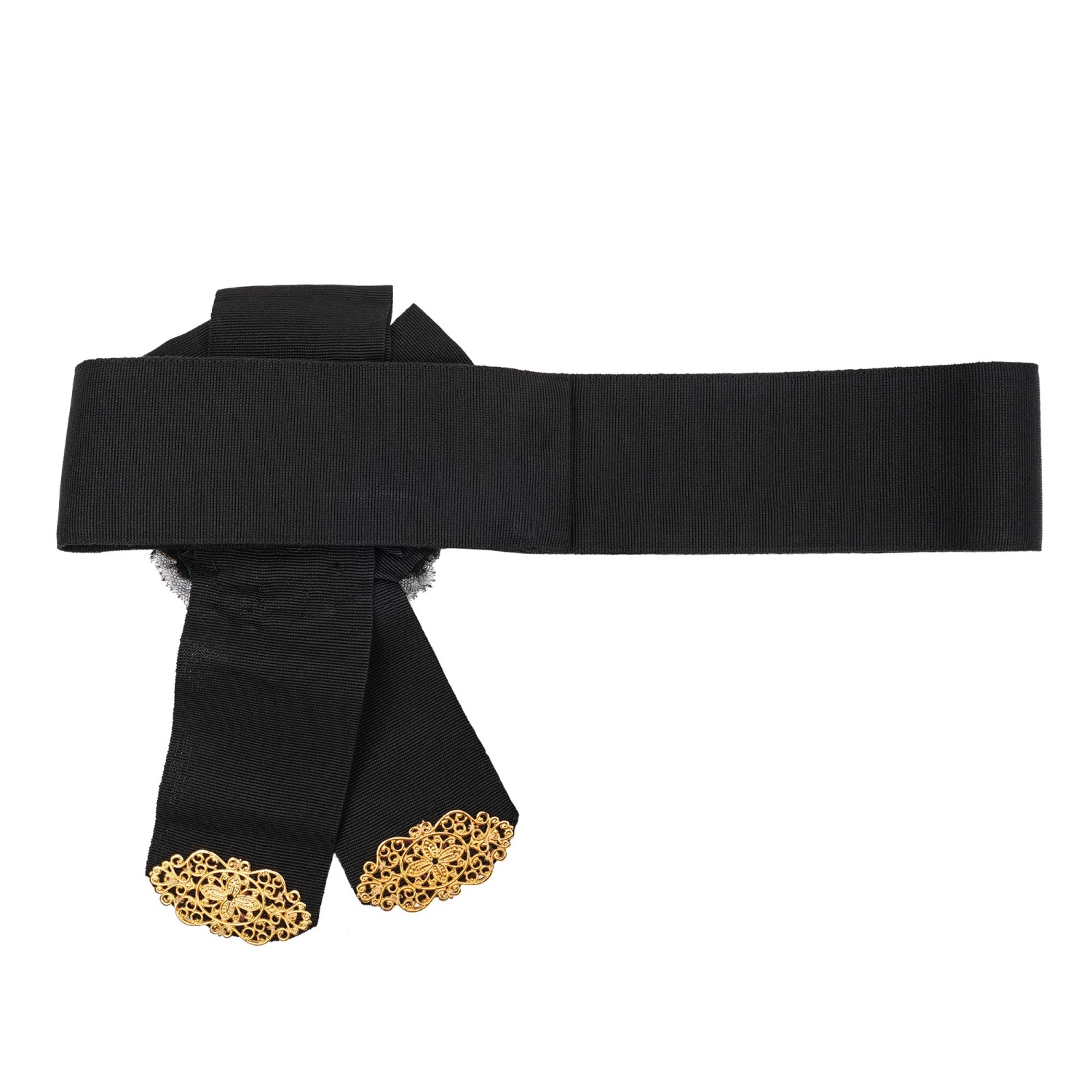 DOLCE & GABBANA SARTORIA Crystal Brooch Flower Ribbon Bow