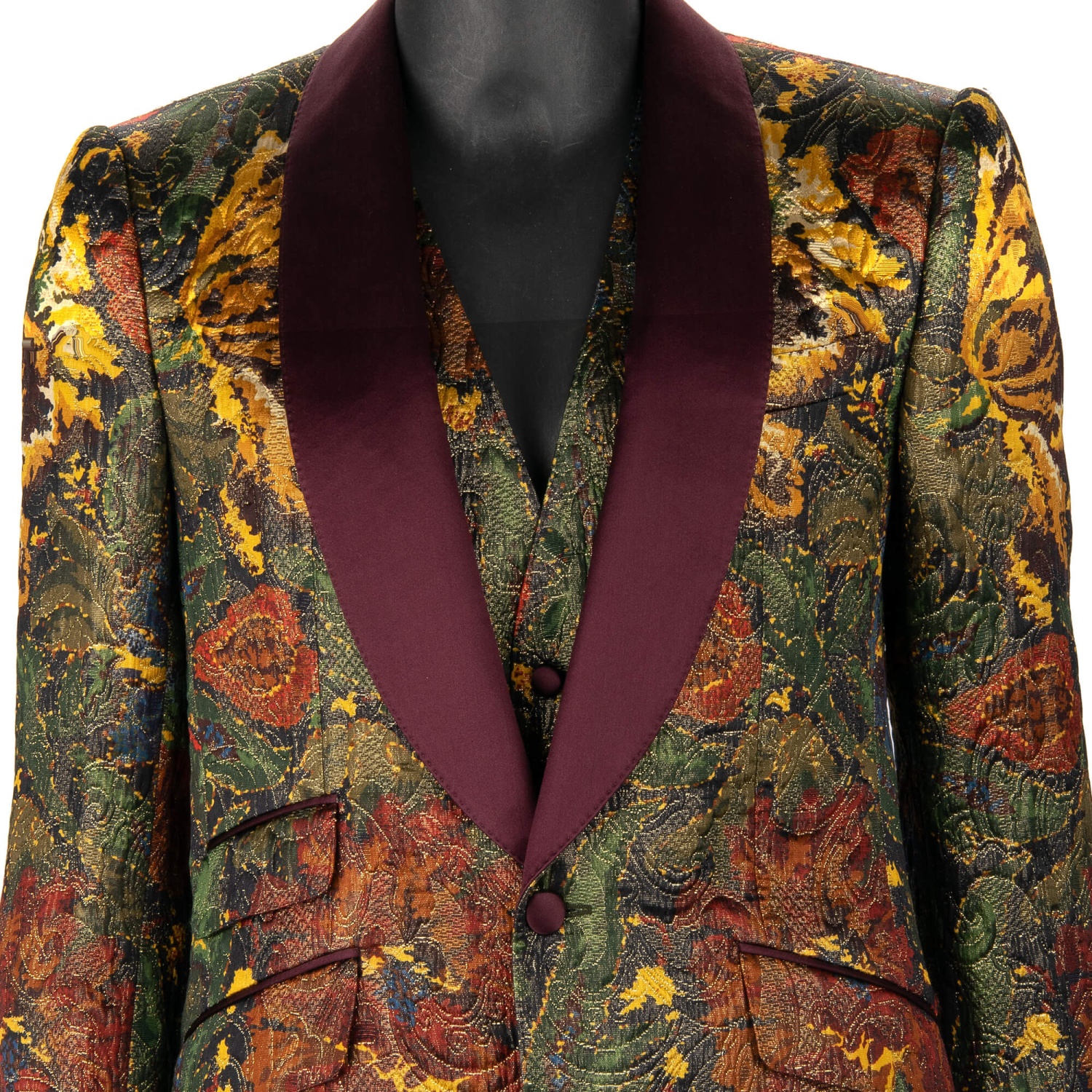 DOLCE & GABBANA SICILIA Baroque Jacquard Suit Blazer Jacket