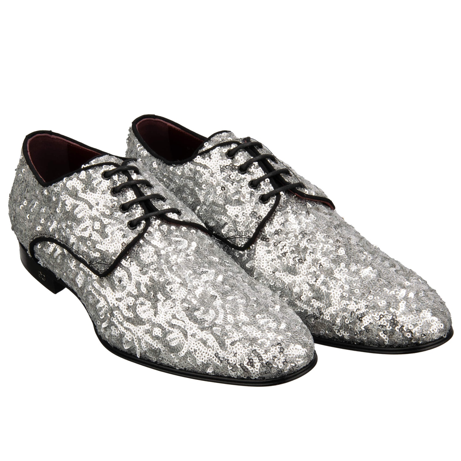 Dolce & Gabbana Sequence Derby Shoes DOLCE & GABBANA Sequin Lace DG Gold Logo Shoes MILLENIALS  main image 2