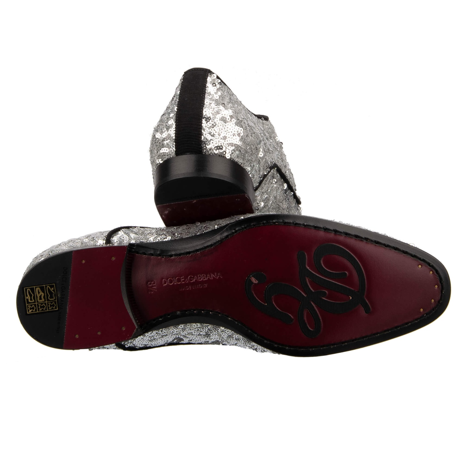 Dolce & Gabbana Sequence Derby Shoes Dolce & Gabbana Black Embellished Suede Derby Formal Men main image 4