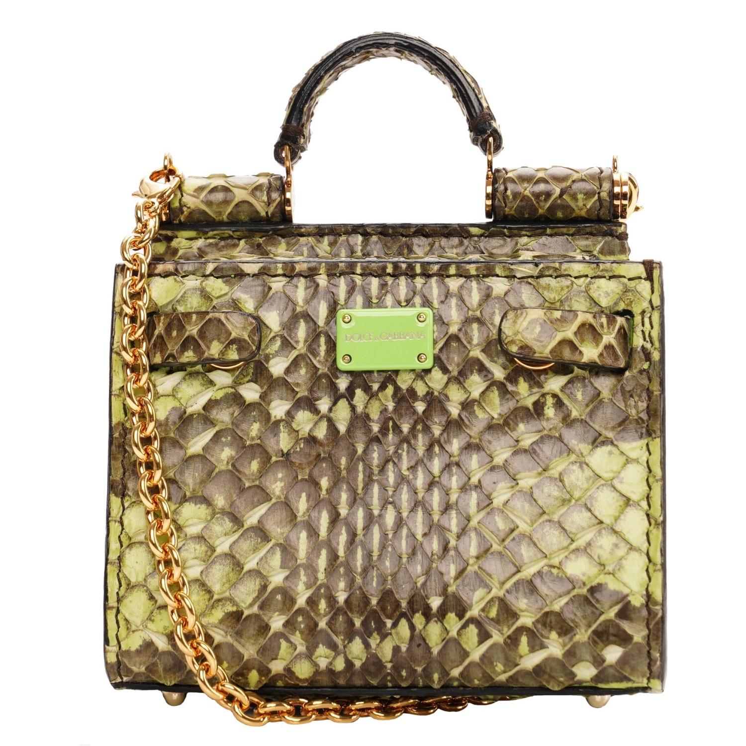 公式サイト DOLCE-GABBANA-Snake-Leather- ハンドバッグ