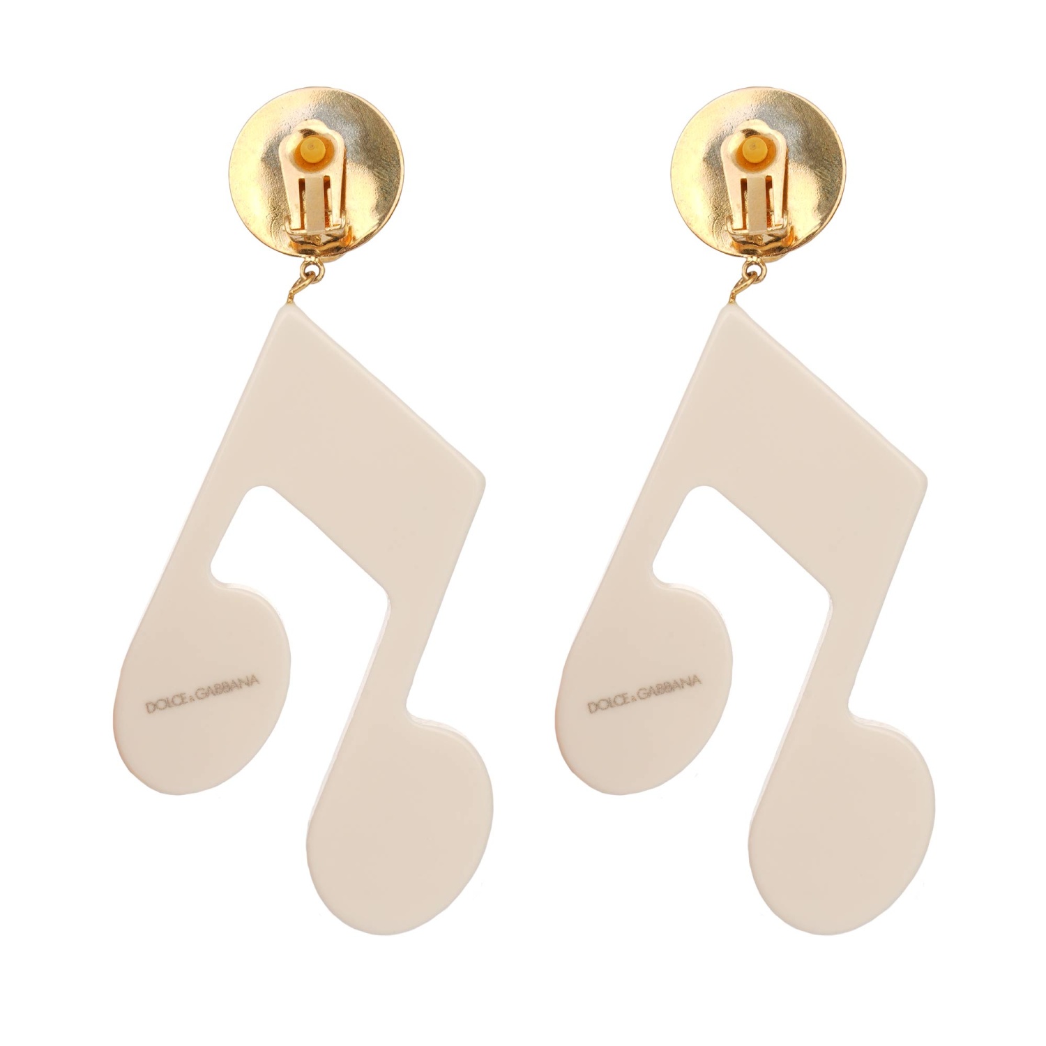 DOLCE & GABBANA Stelle Star Music Note Crystal Clip Earrings