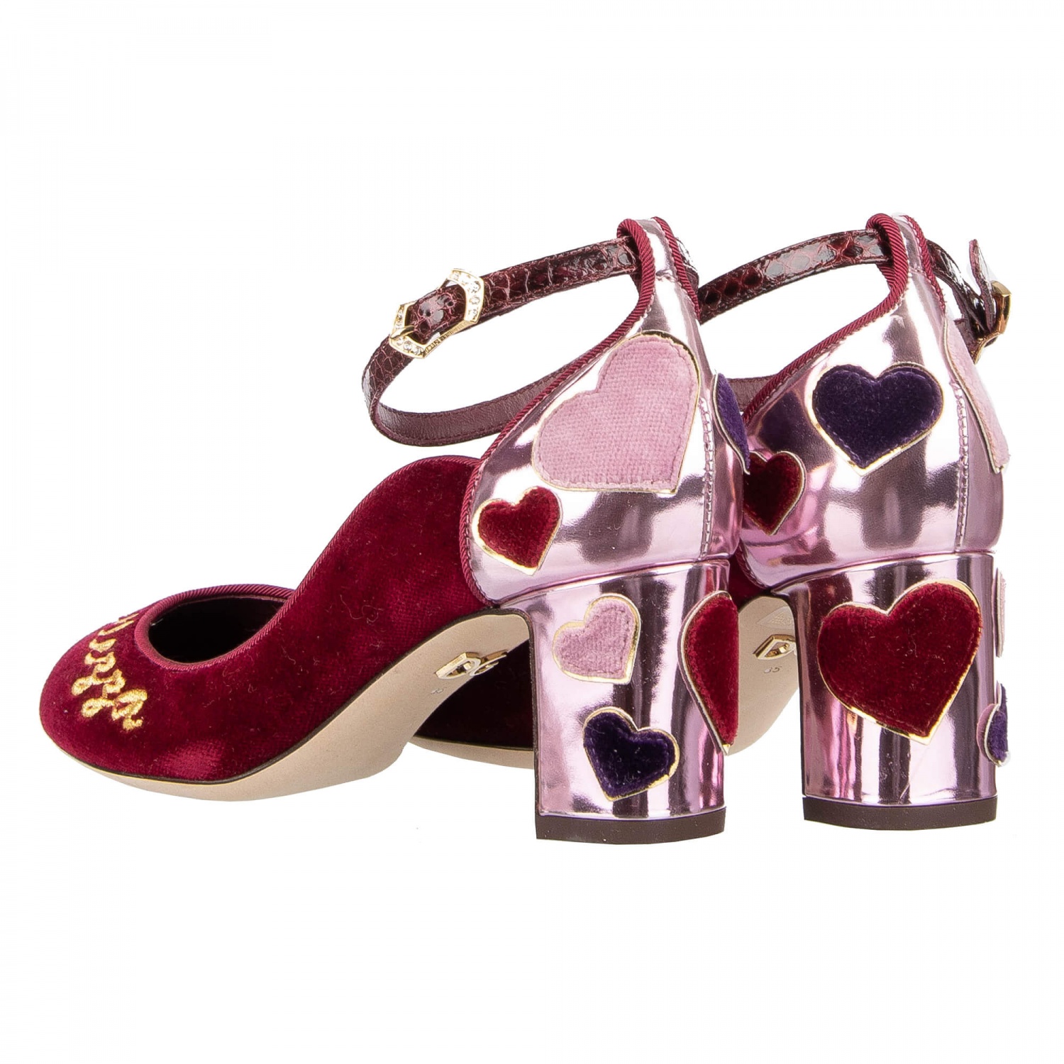 Dolce & Gabbana D&G AMORE フラットサンダル Dolce & Gabbana Size 38 Calfskin Sandals With D&G Amore Logo