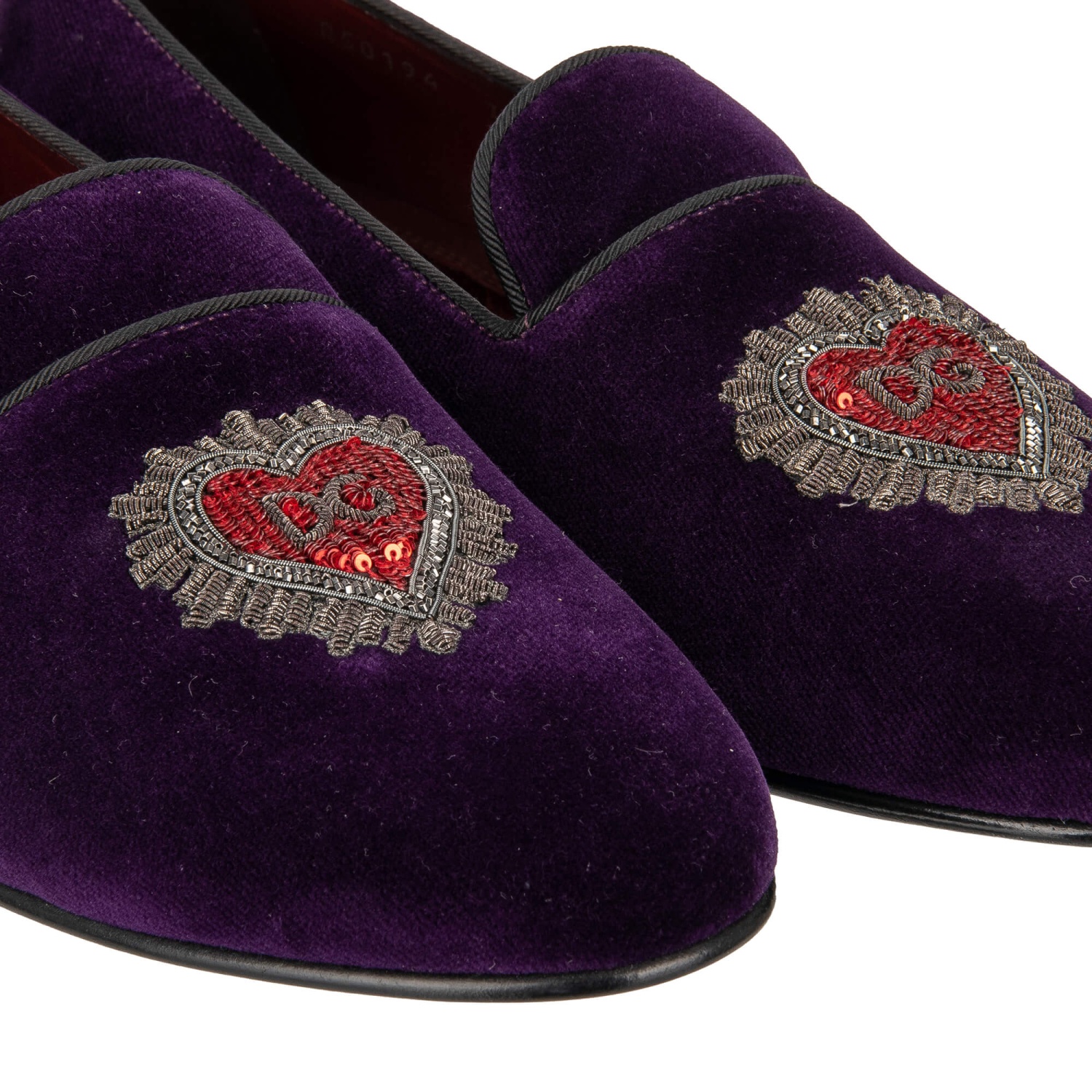 【DOLCE & GABBANA】 装飾ベルベット スライド サンダル DOLCE & GABBANA】 装飾ベルベット スライド サンダル