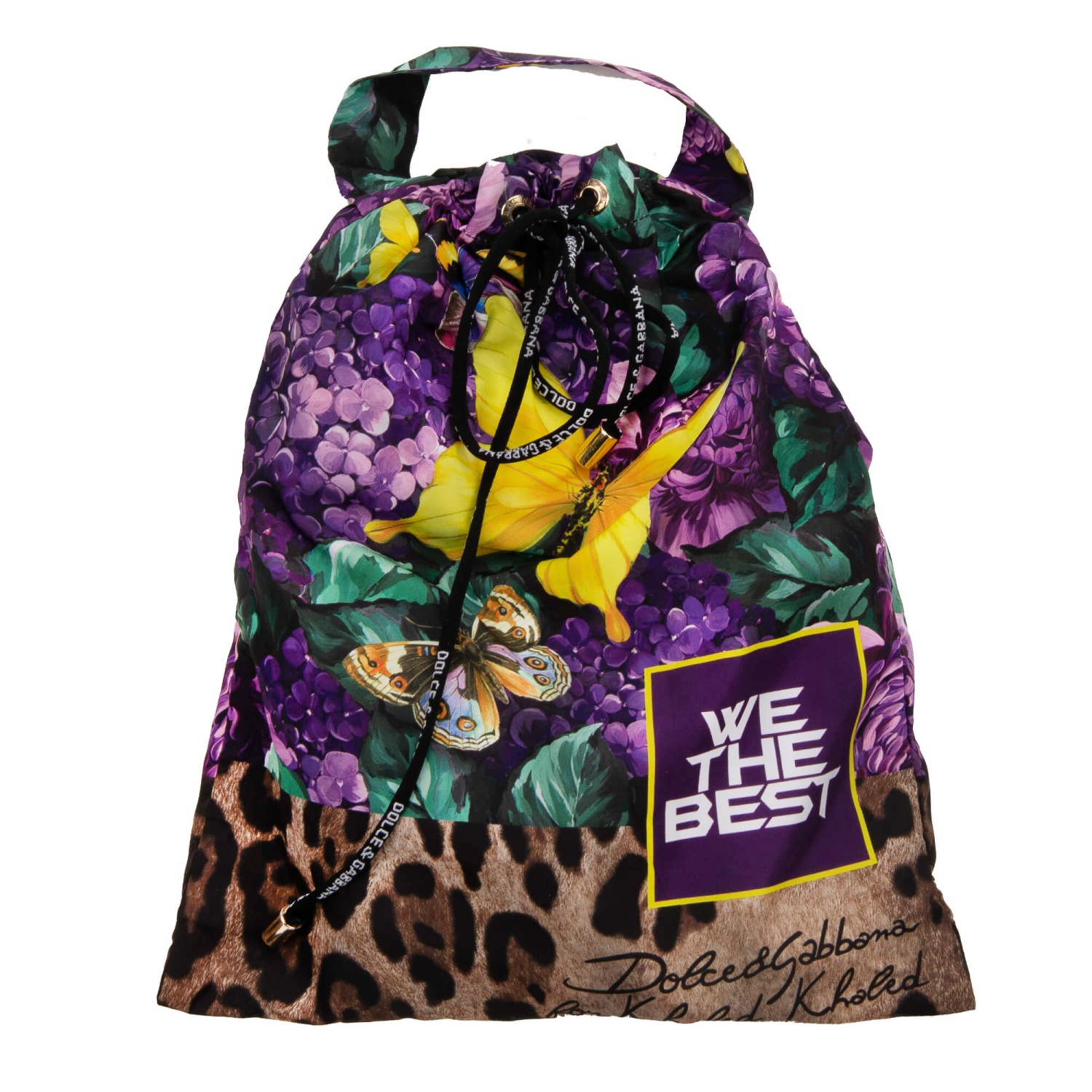DOLCE & GABBANA x DJ KHALED Leopard Bag Beachwear Swim Shorts