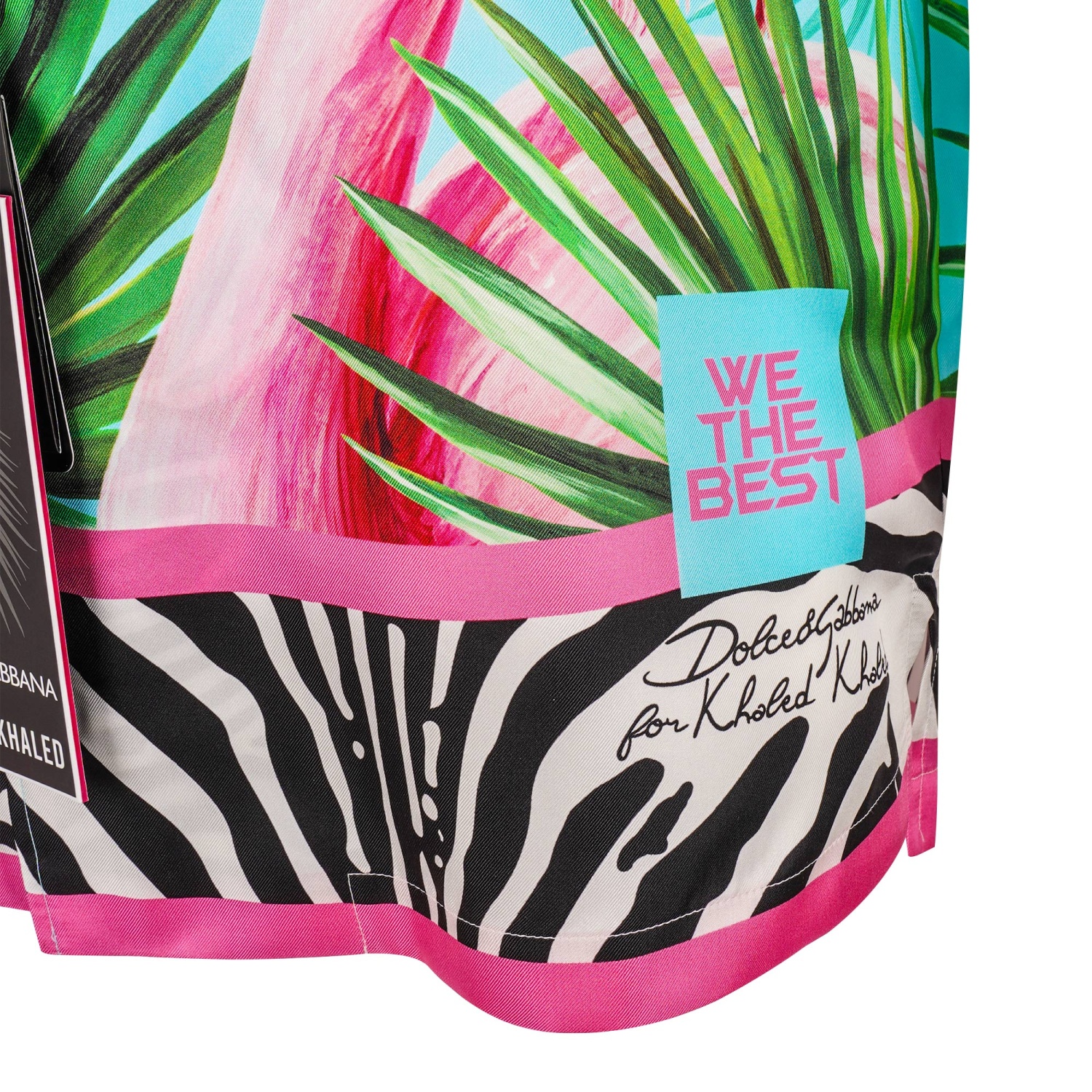 DOLCE & GABBANA x DJ KHALED Short Sleeve Silk Shirt w