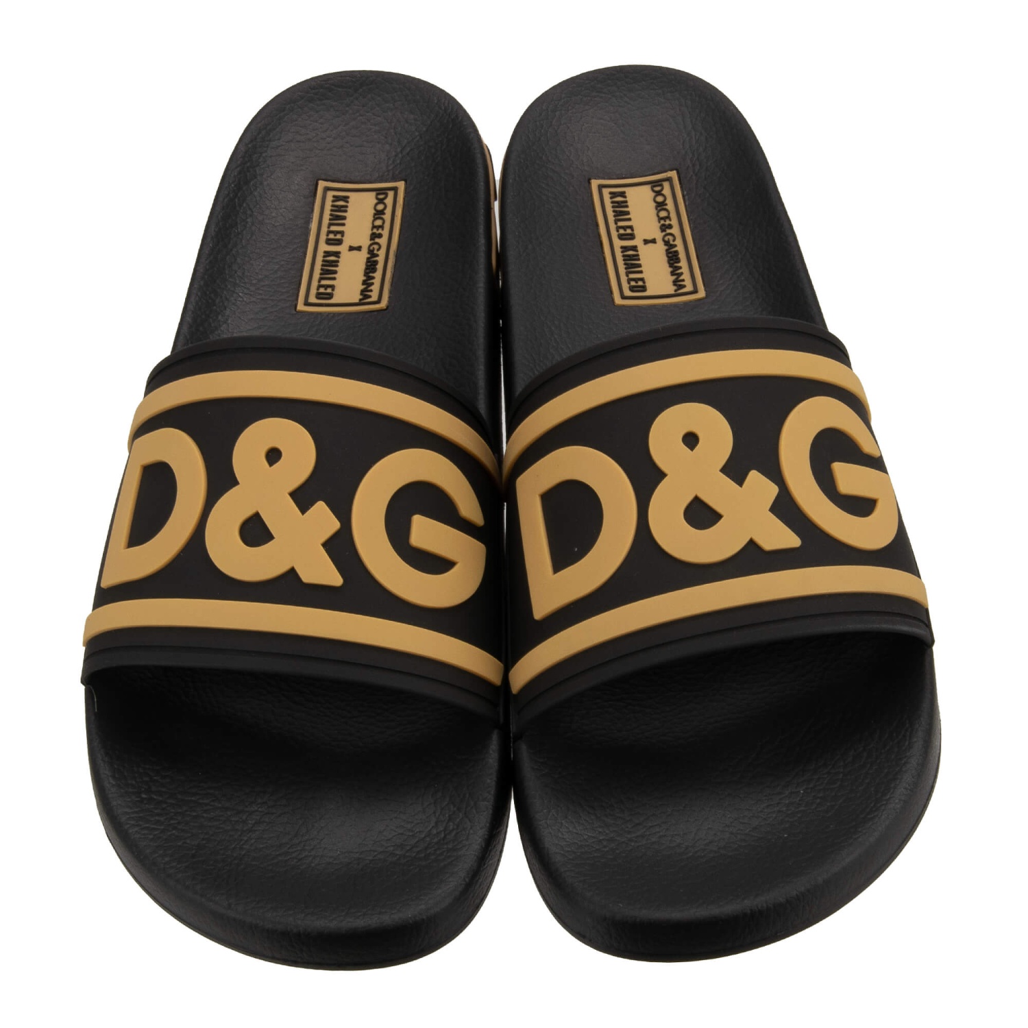 【関税＆送料込み】Dolce & Gabbana 'Dg Millennials' Slide Dolce & Gabbana DG Millennials Leather Slides | Black | FARFETCH