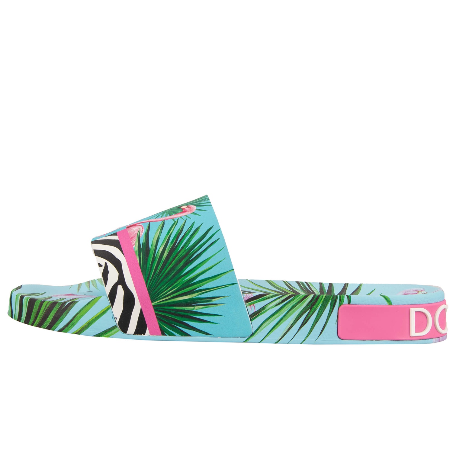 DOLCE & GABBANA x DJ KHALED Slides Sandals Shoes Flamingo