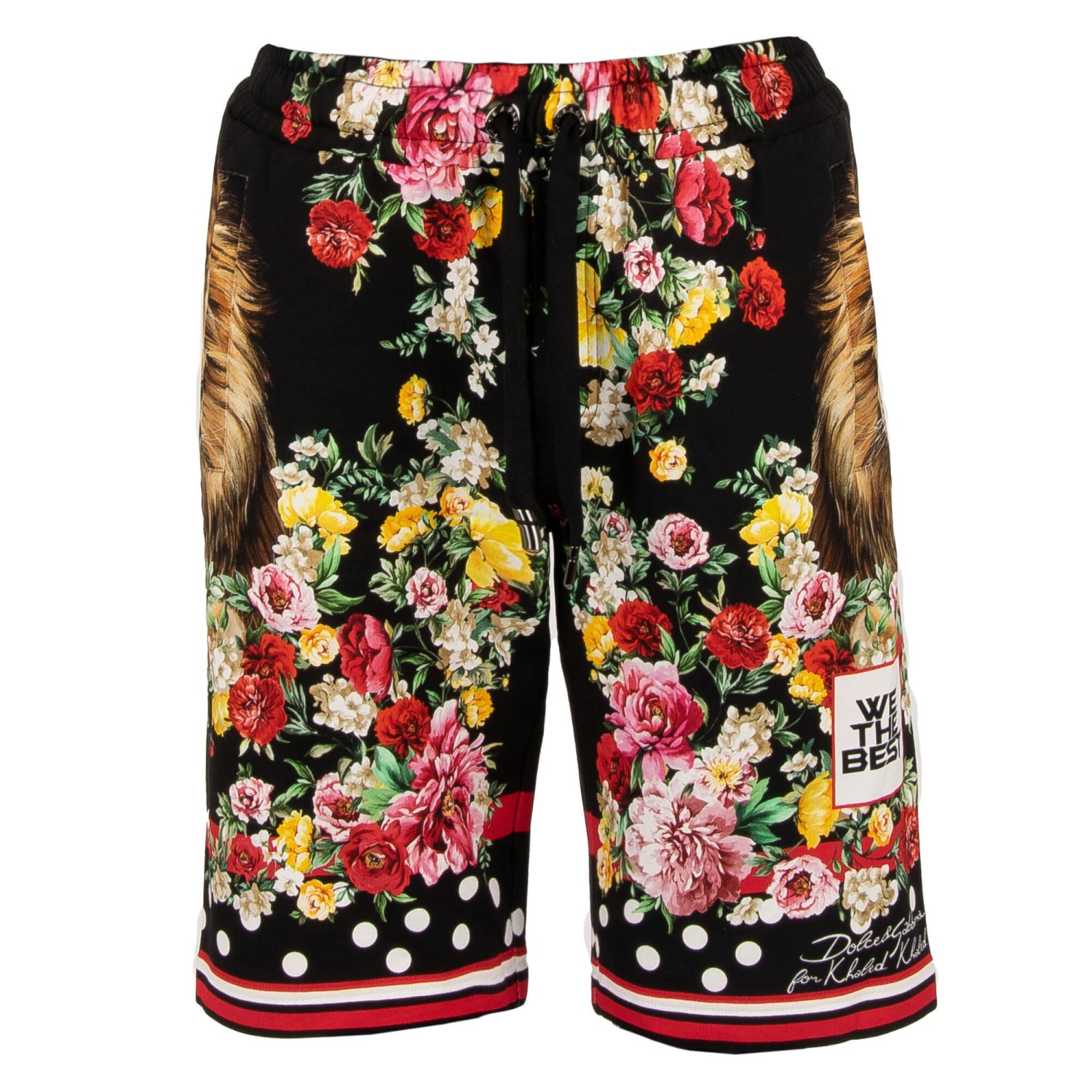DOLCE & GABBANA x DJ KHALED Sweatshorts Shorts Lion Flowers Black