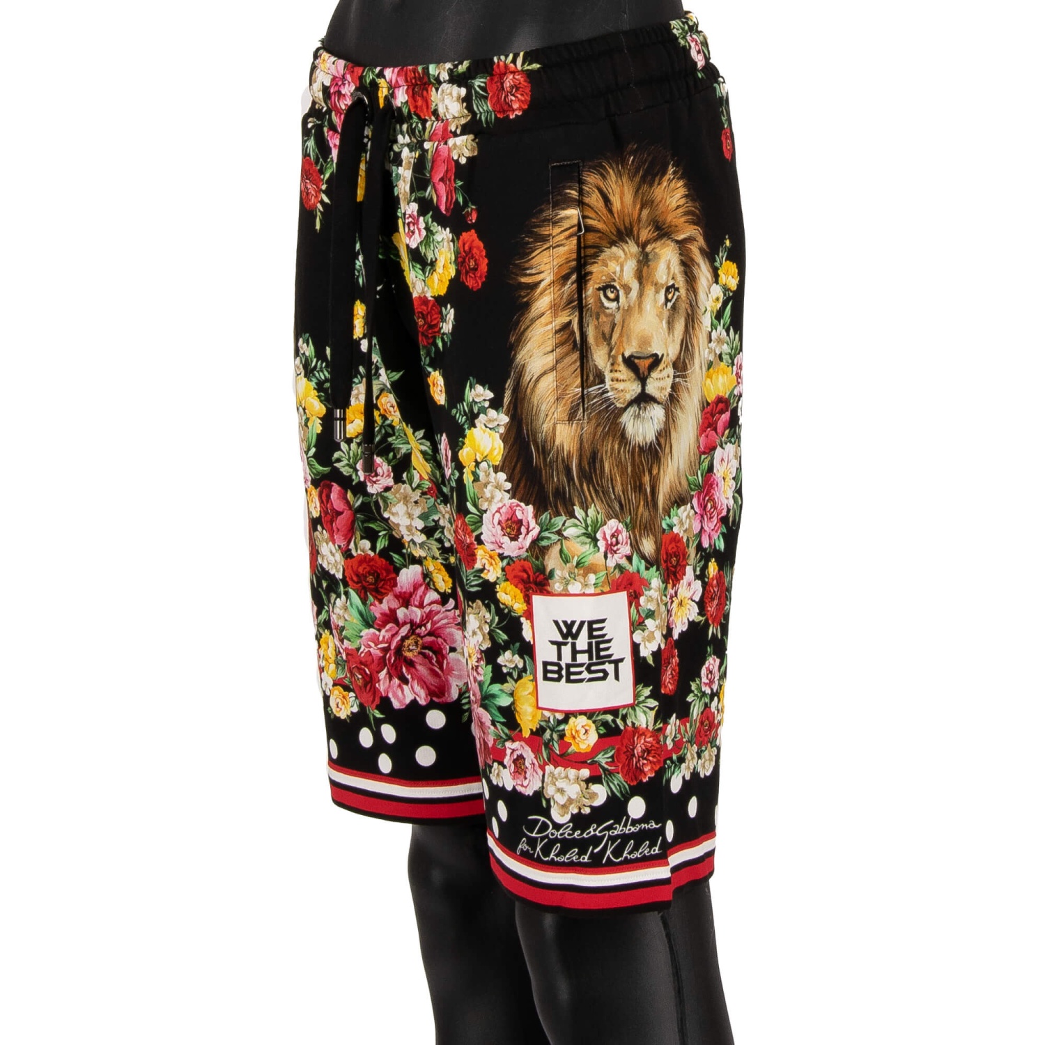 DOLCE & GABBANA x DJ KHALED Sweatshorts Shorts Lion Flowers Black