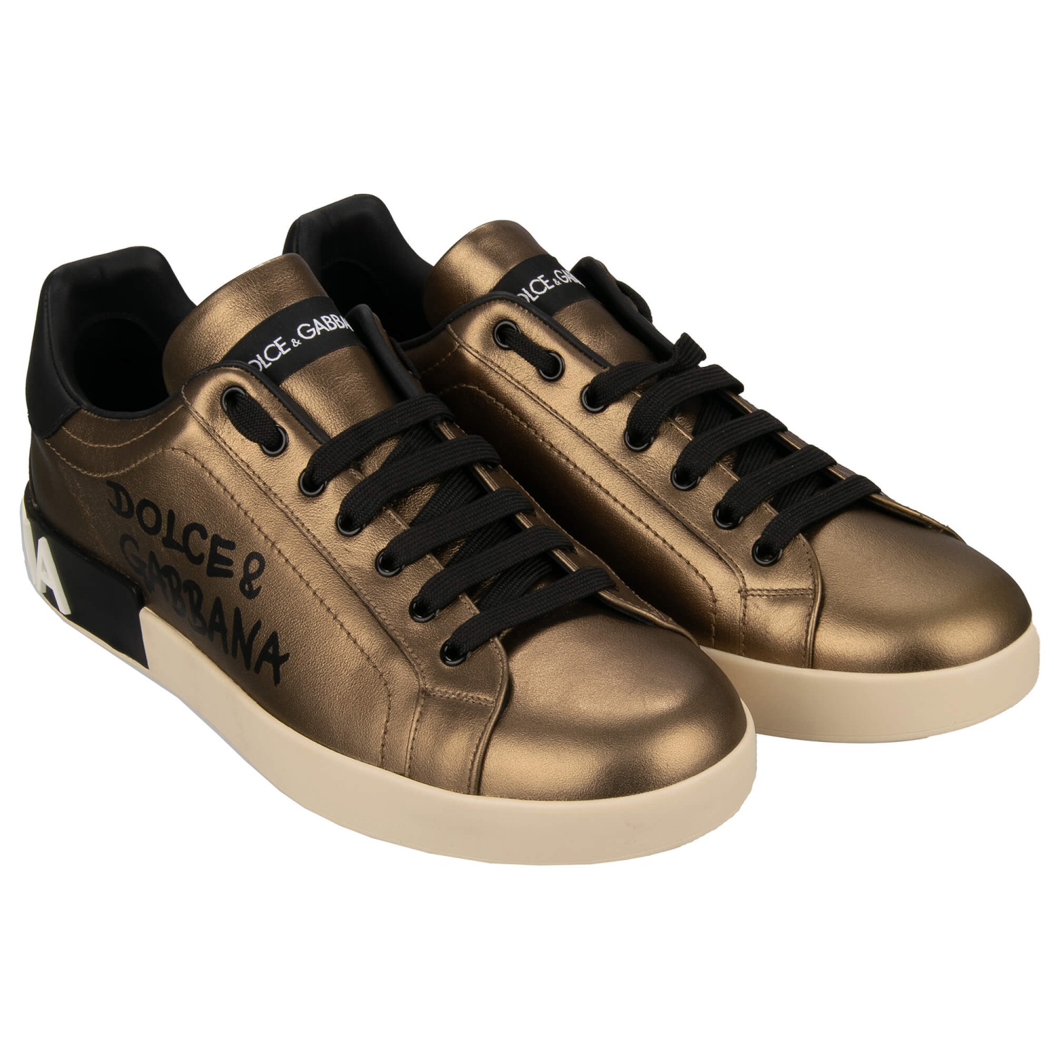 DOLCE & GABBANA Men DG Logo Low Top Sneaker Shoes PORTOFINO