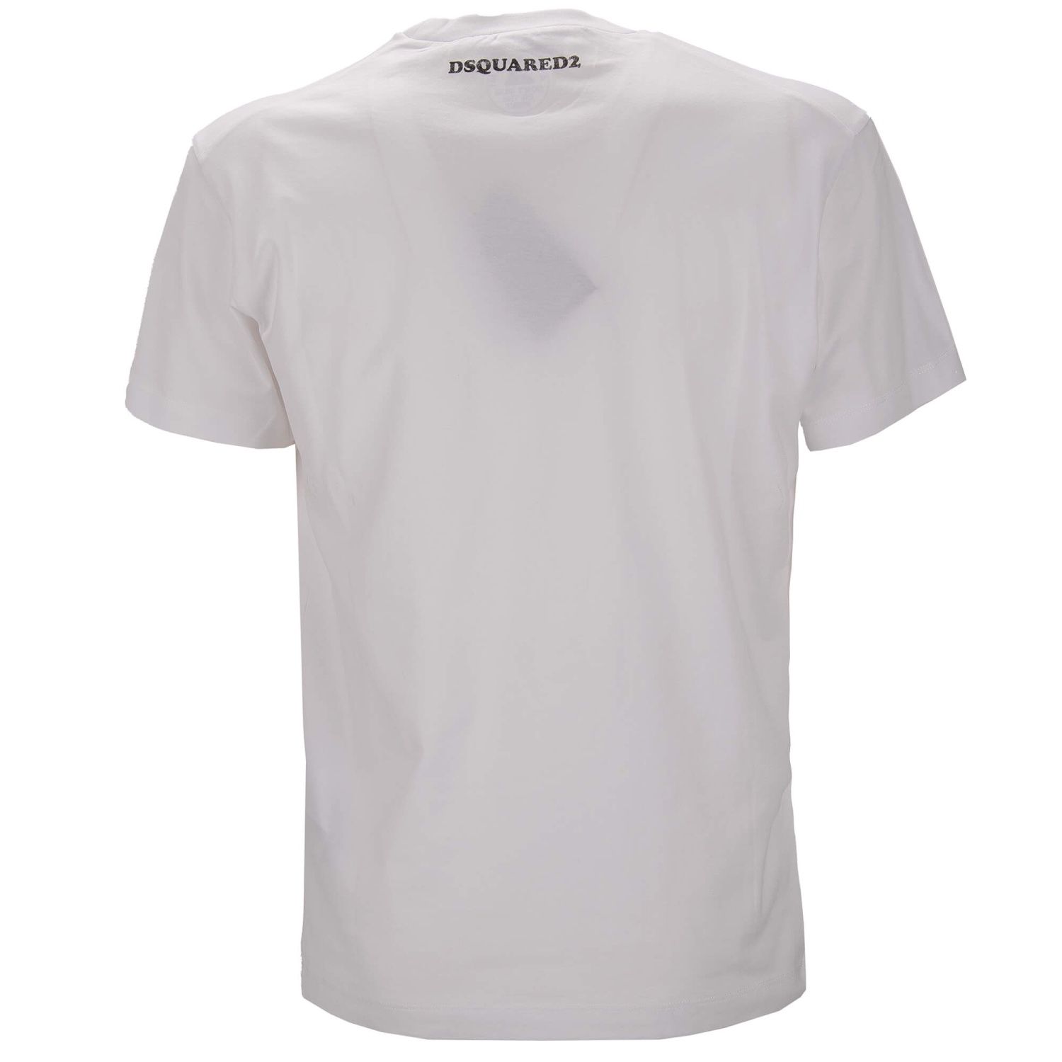 DSQUARED2 Cotton T-Shirt CATEN TWINS Logo Red Black White